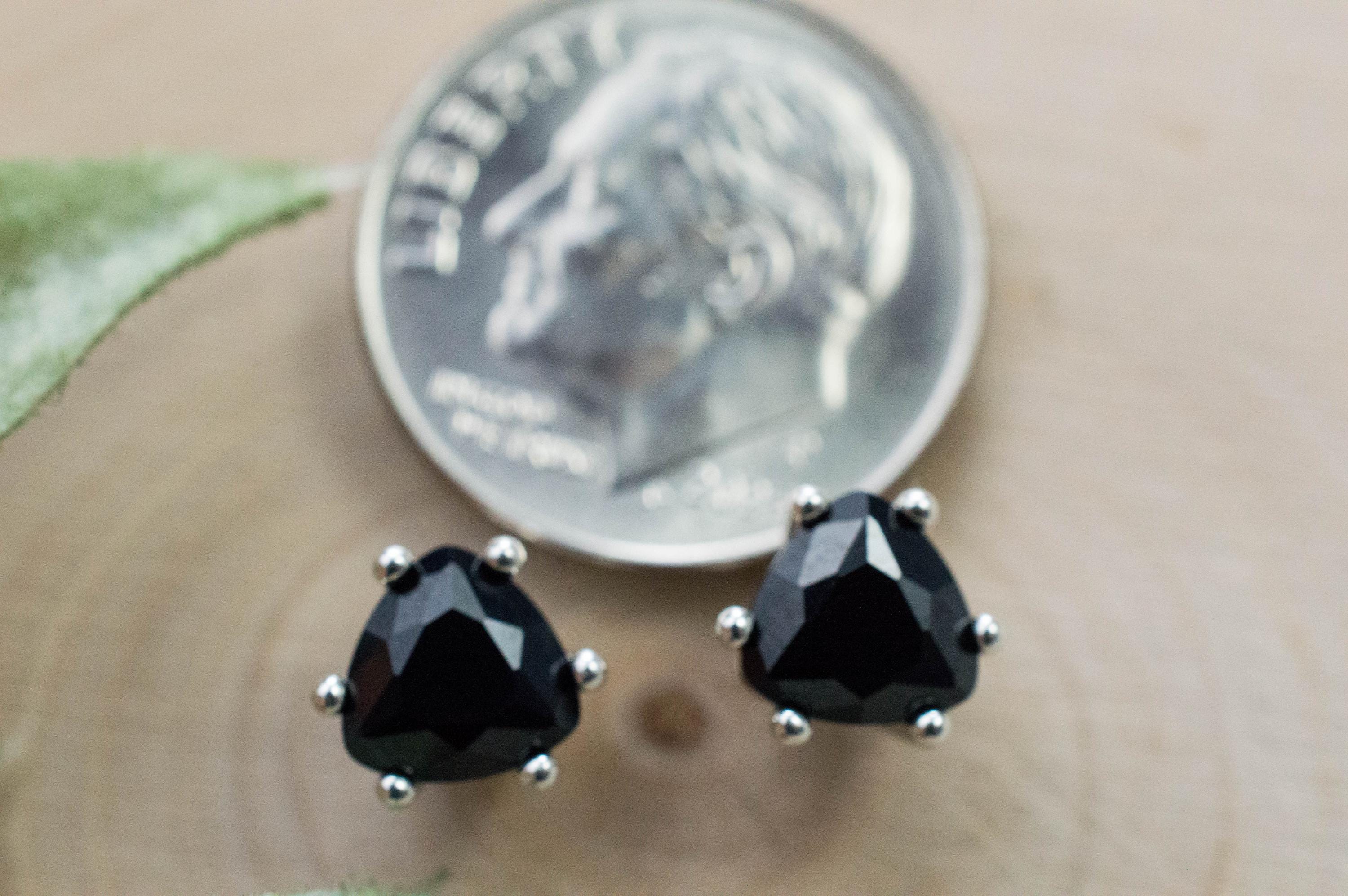 Black Spinel Earrings; Natural Untreated Thailand Spinel; 2.110cts - Mark Oliver Gems