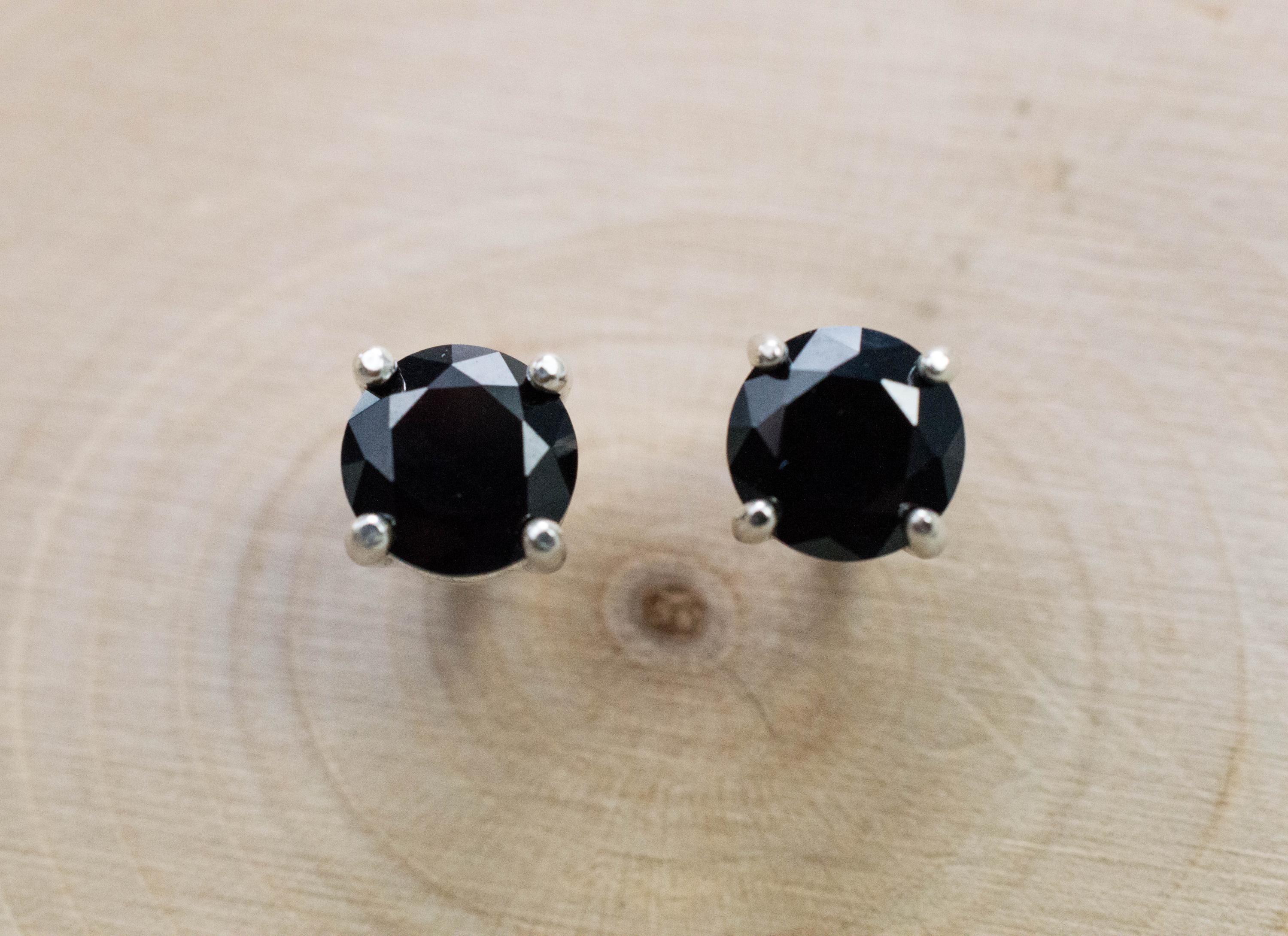 Black Spinel Earrings; Natural Untreated Thailand Spinel; 1.980cts - Mark Oliver Gems