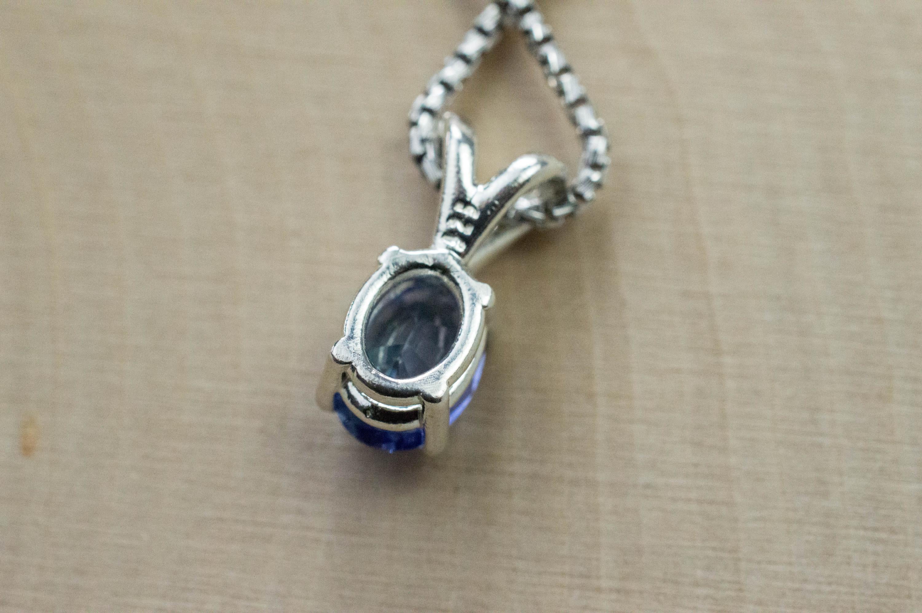 Tanzanite Pendant; Natural Untreated Tanzania Tanzanite; 1.100cts - Mark Oliver Gems