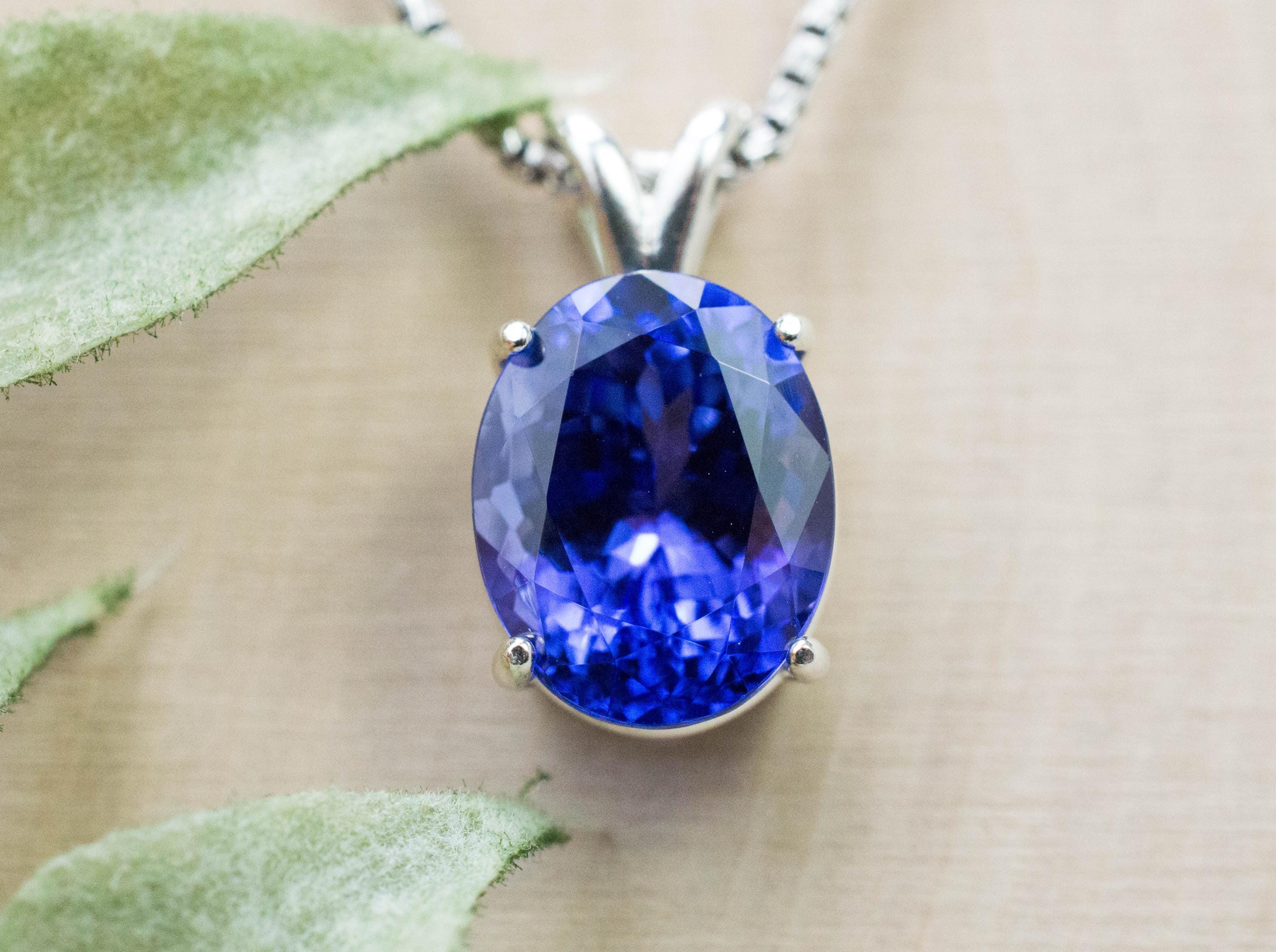 Tanzanite Pendant; Natural Tanzania Tanzanite; 5.795cts - Mark Oliver Gems
