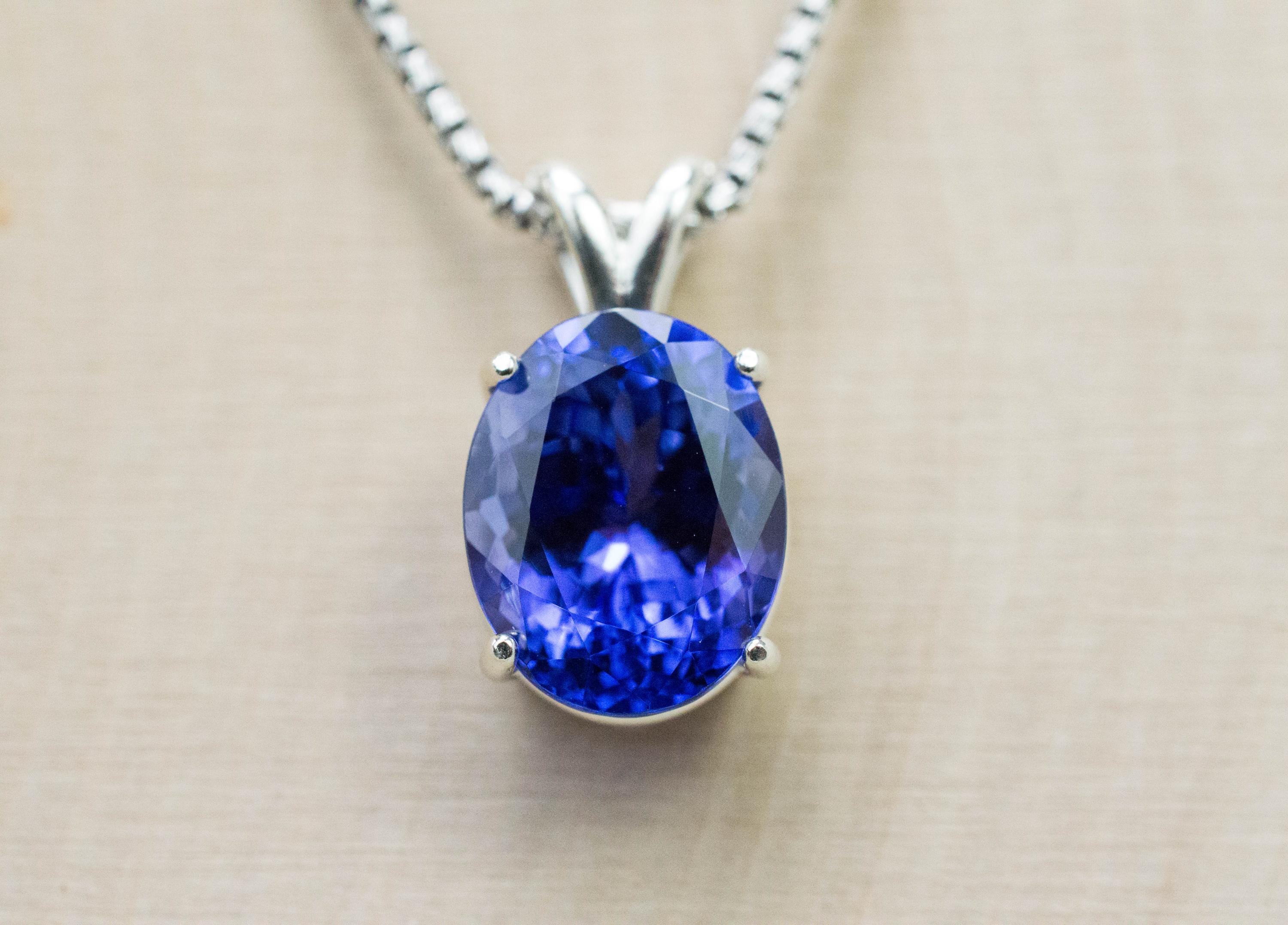 Tanzanite Pendant; Natural Tanzania Tanzanite; 5.795cts - Mark Oliver Gems