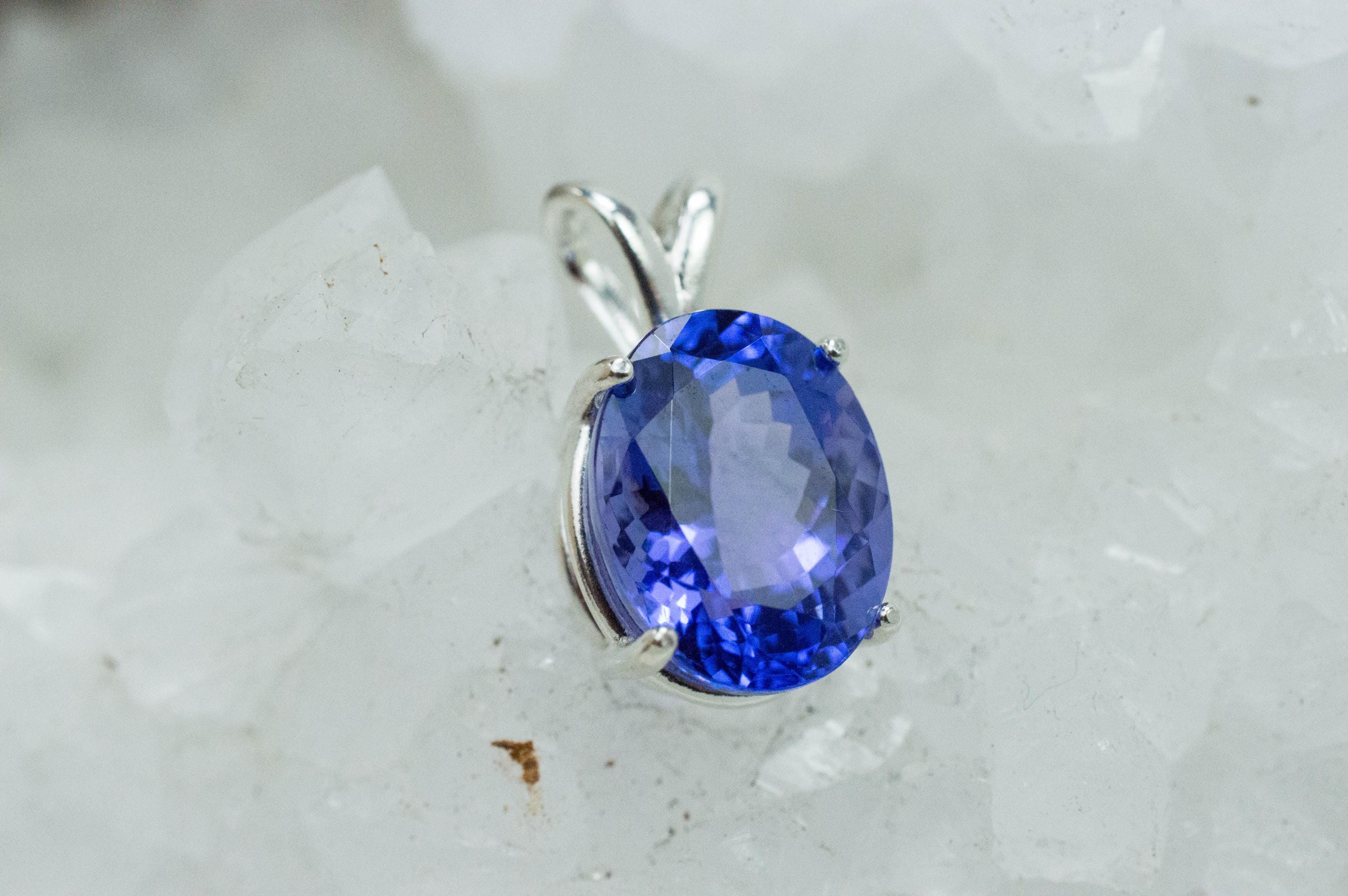 Tanzanite Pendant; Natural Tanzania Tanzanite; 5.795cts - Mark Oliver Gems