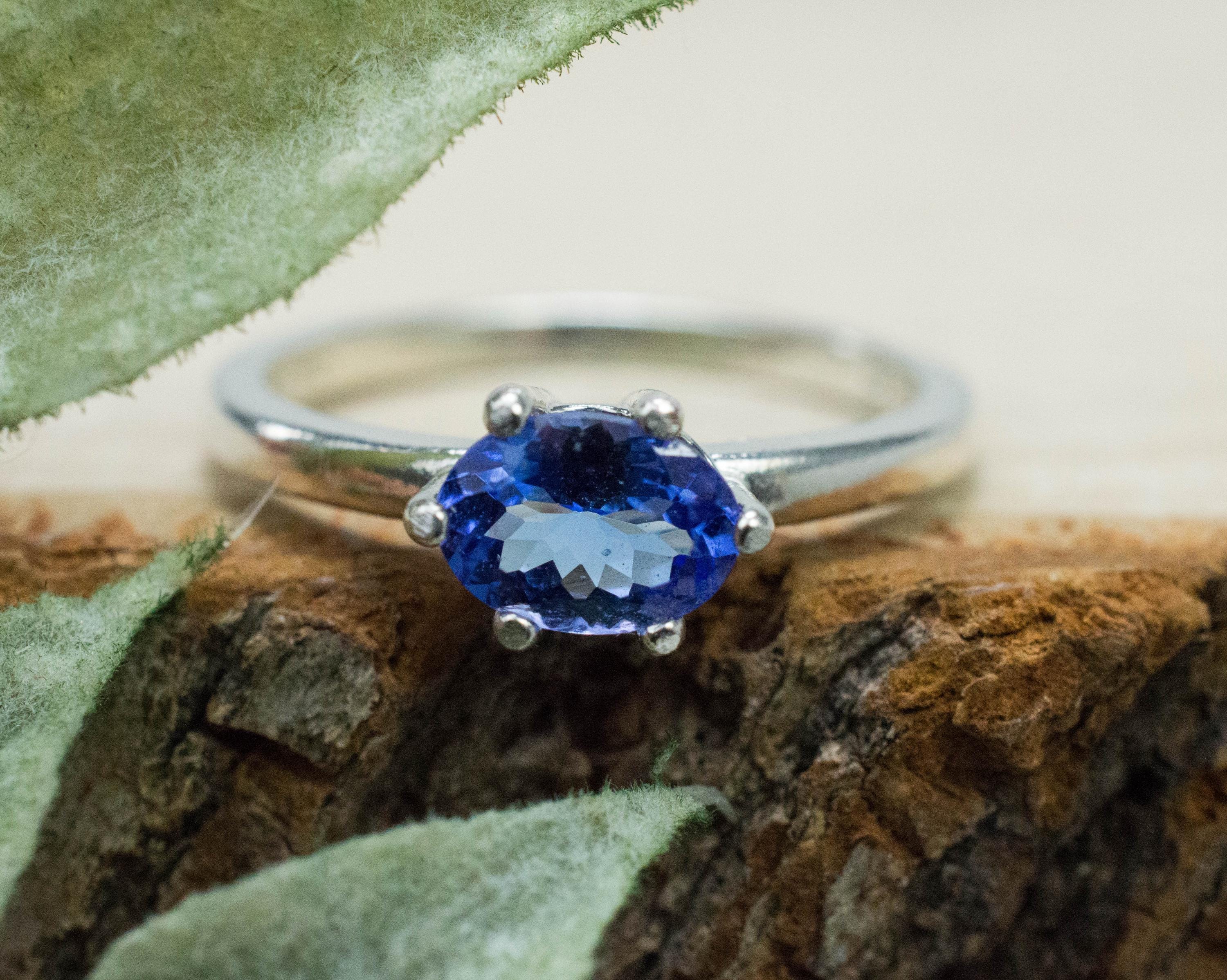 Tanzanite Ring; Natural Tanzania Tanzanite; 0.810cts - Mark Oliver Gems