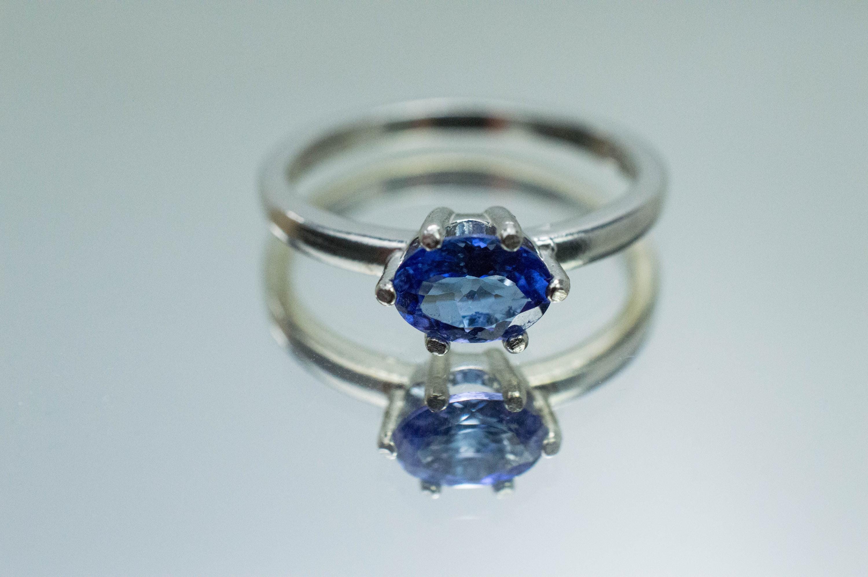 Tanzanite Ring; Natural Tanzania Tanzanite; 0.810cts - Mark Oliver Gems