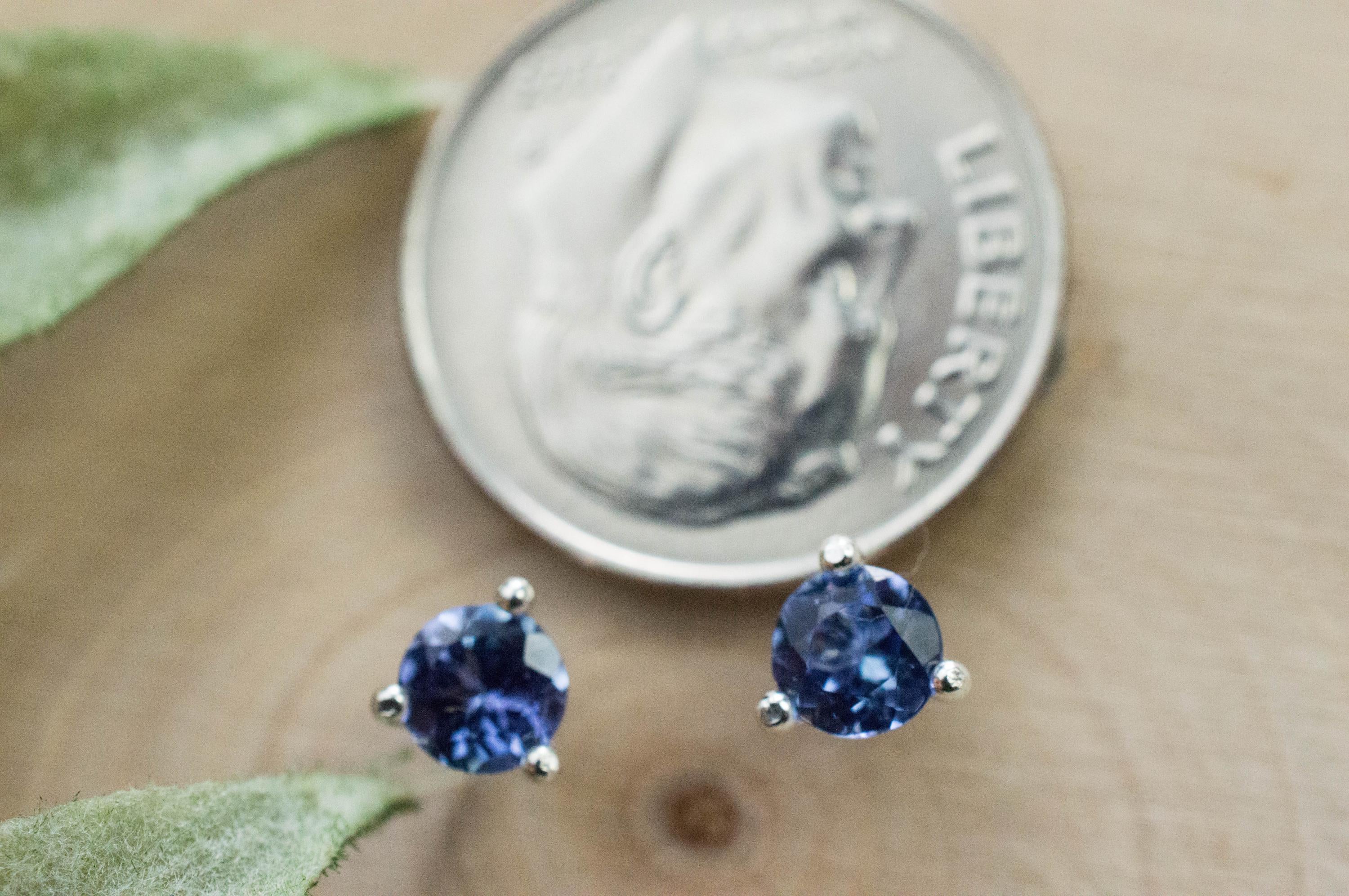 Tanzanite Earrings; Natural Tanzania Tanzanite; 0.685cts - Mark Oliver Gems