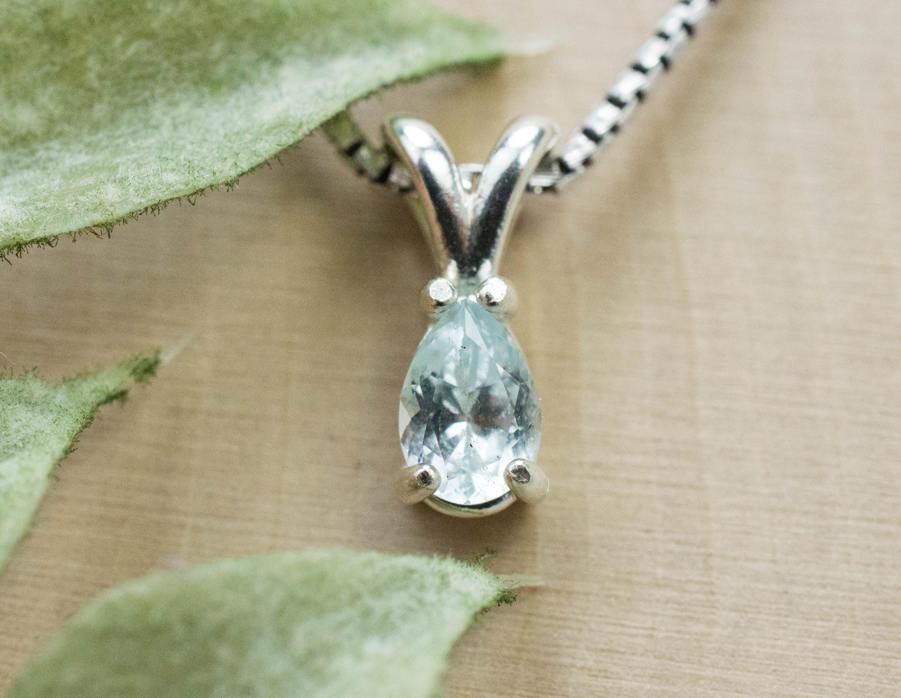 Blue Topaz Pendant; Natural Untreated Nigeria Topaz; 0.655cts - Mark Oliver Gems