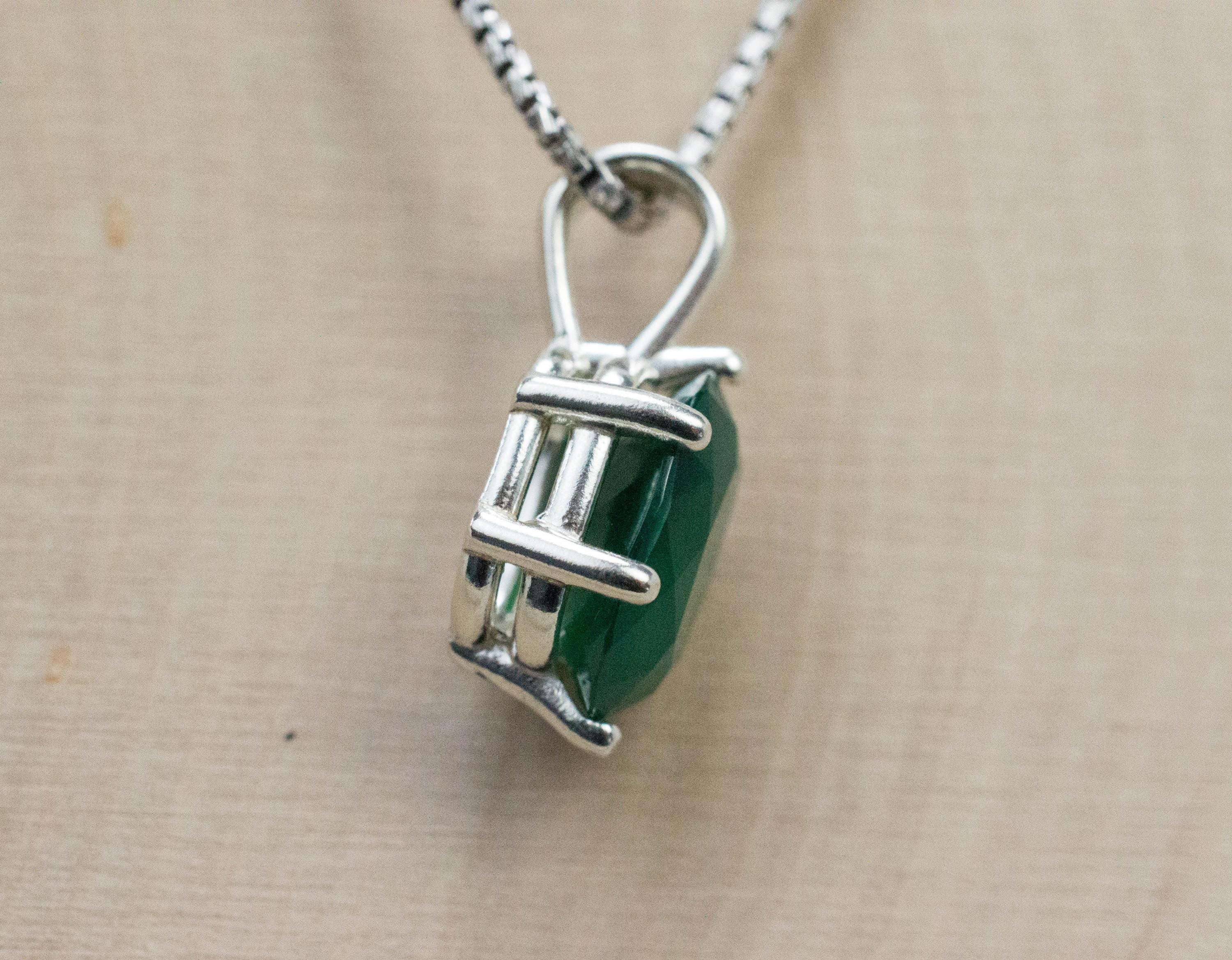 Chrome Chalcedony Pendant; Natural Untreated Zimbabwe Chalcedony; 3.215cts - Mark Oliver Gems