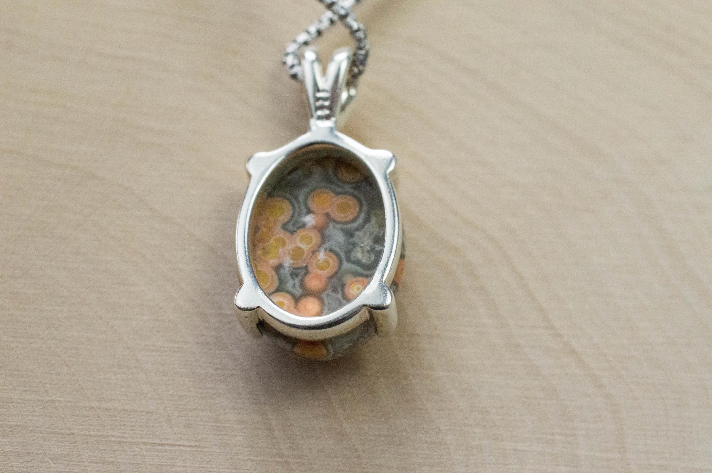 Ocean Jasper Pendant; Natural Untreated Madagascar Jasper; 8.860cts - Mark Oliver Gems