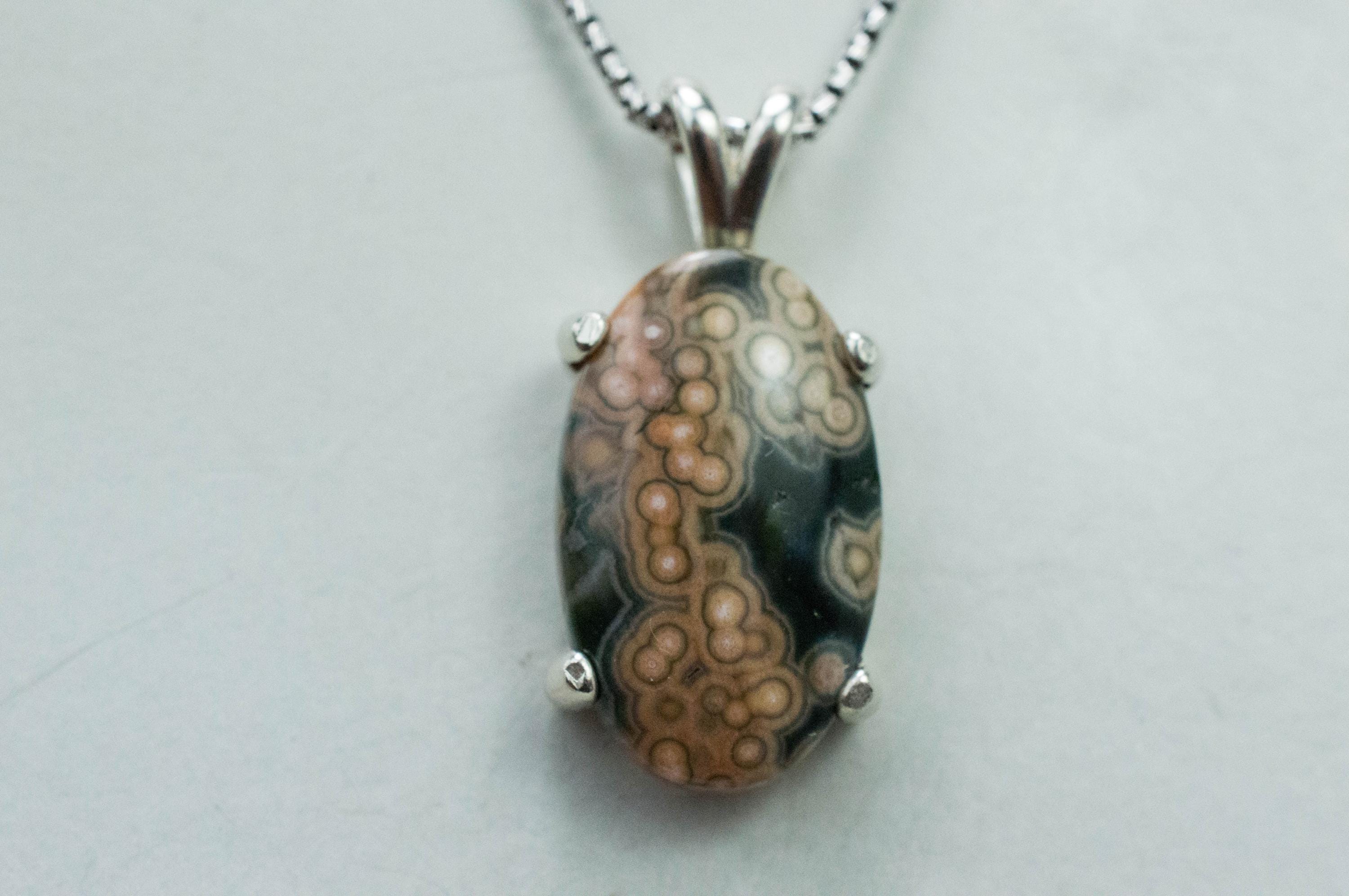 Ocean Jasper Pendant; Natural Untreated Madagascar Jasper; 9.255cts - Mark Oliver Gems