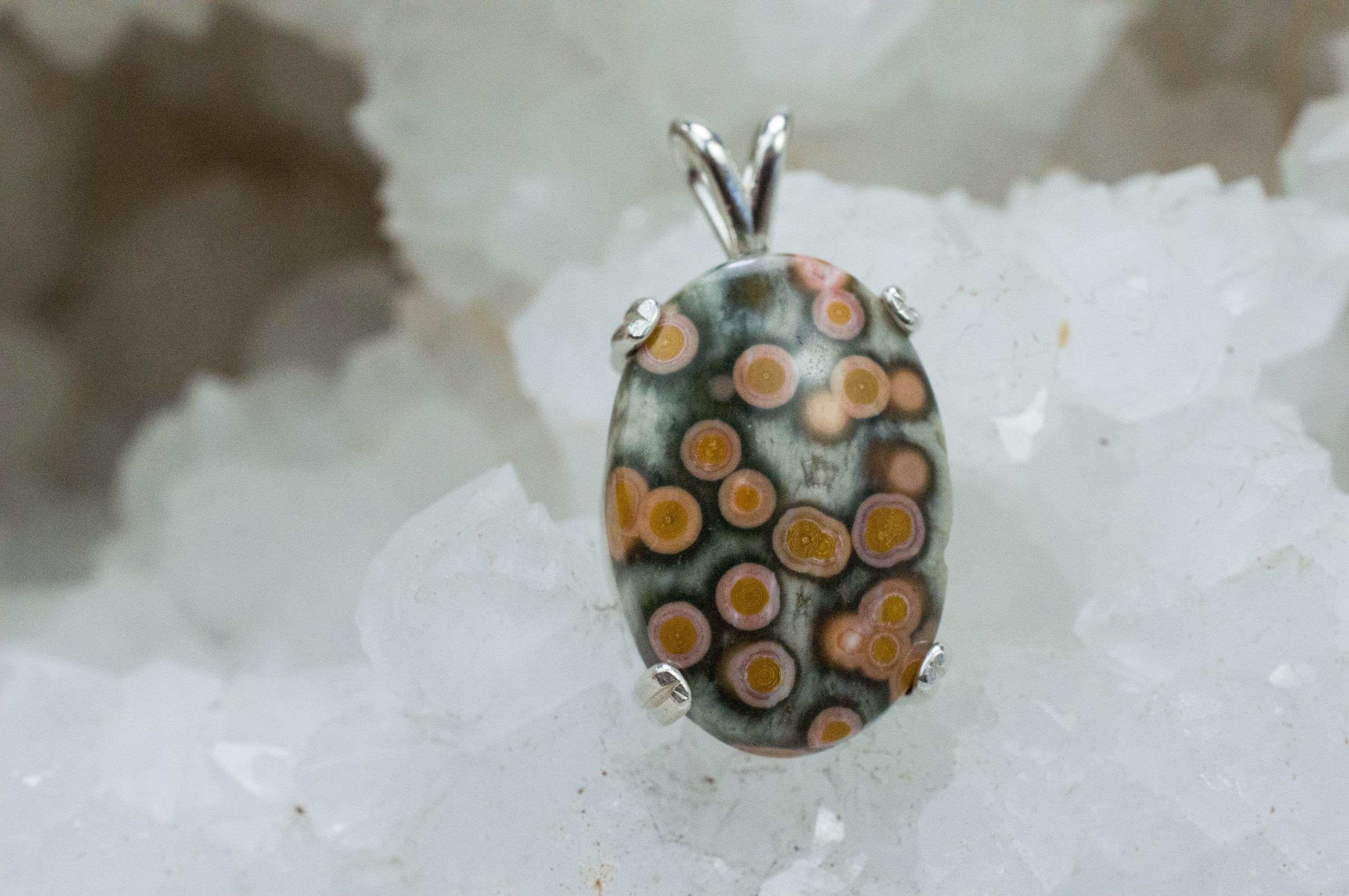 Ocean Jasper Pendant; Natural Untreated Madagascar Jasper; 13.705cts - Mark Oliver Gems