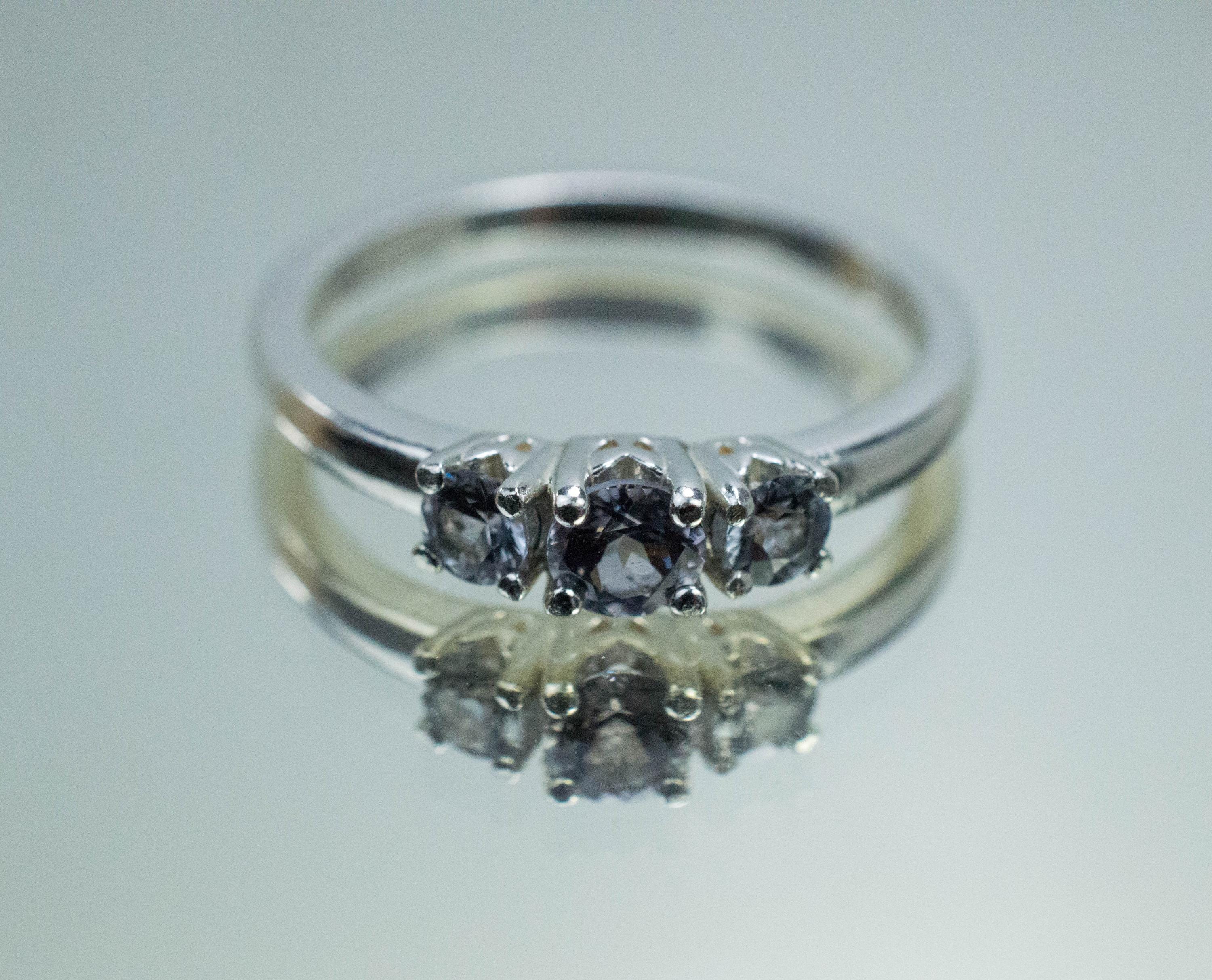 Gray Spinel Ring, Natural Untreated Mozambique Spinel; 0.540cts - Mark Oliver Gems