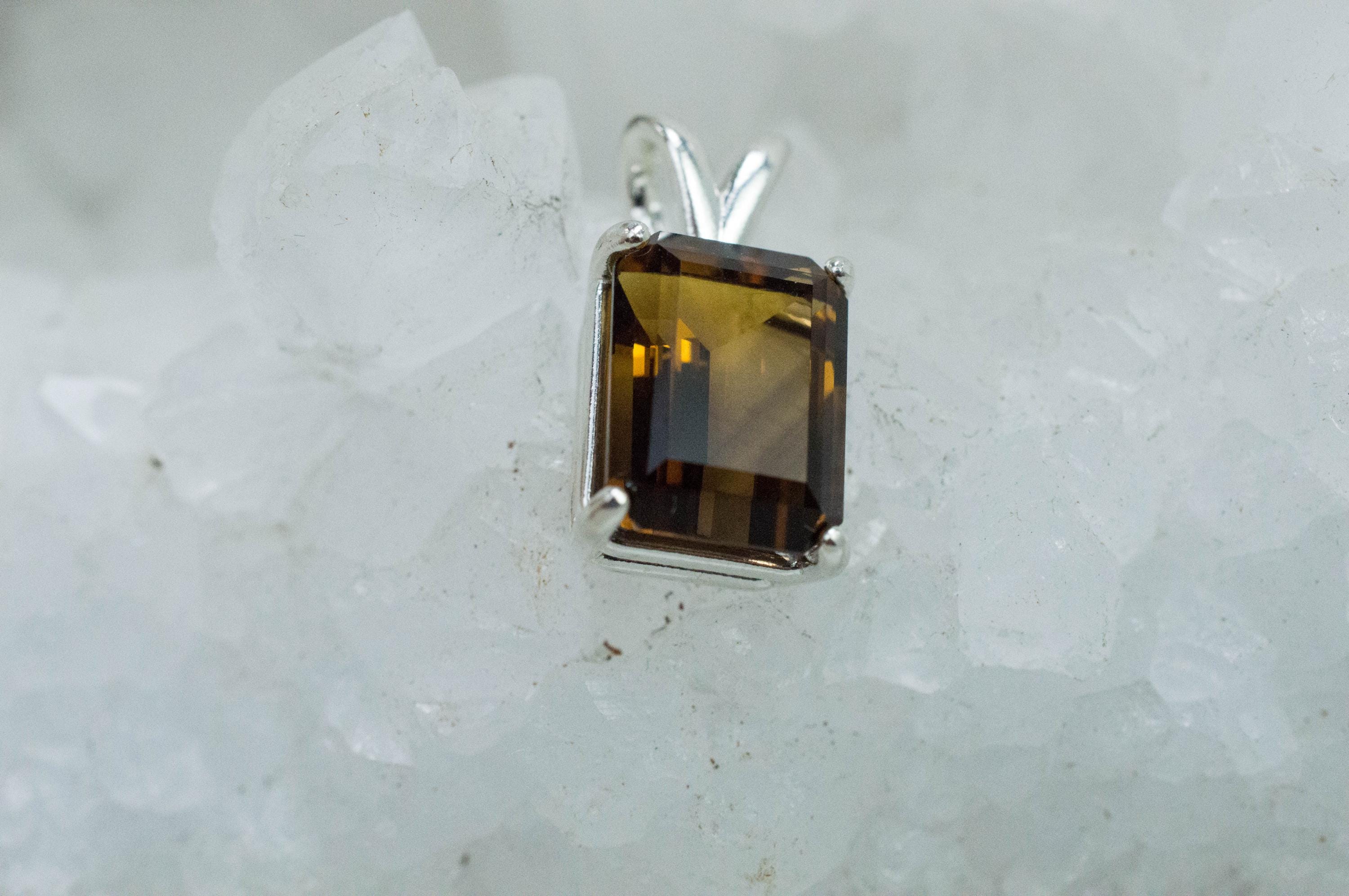Smoky Quartz Pendant; Natural Untreated Congo Smokey Quartz; 3.855cts - Mark Oliver Gems