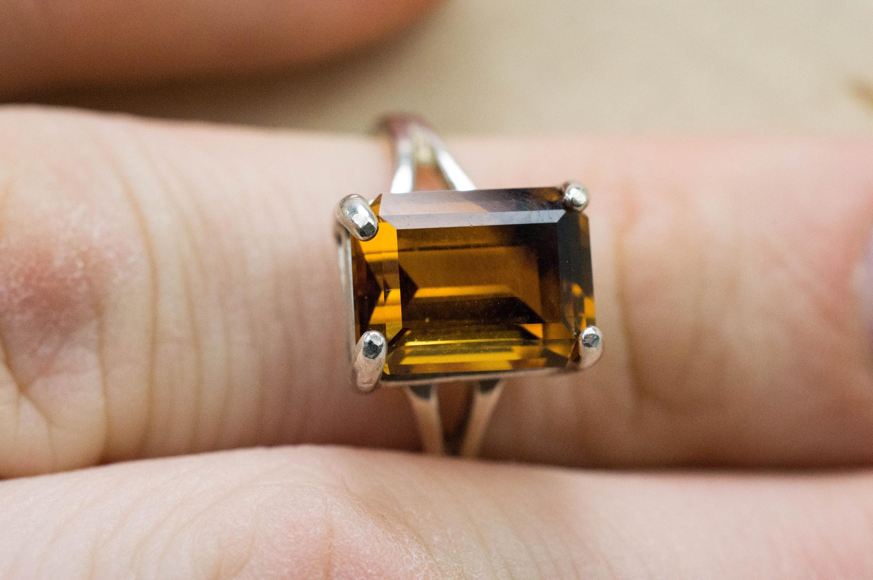 Smoky Quartz Ring, Natural Untreated Congo Smokey Quartz; 3.635cts - Mark Oliver Gems