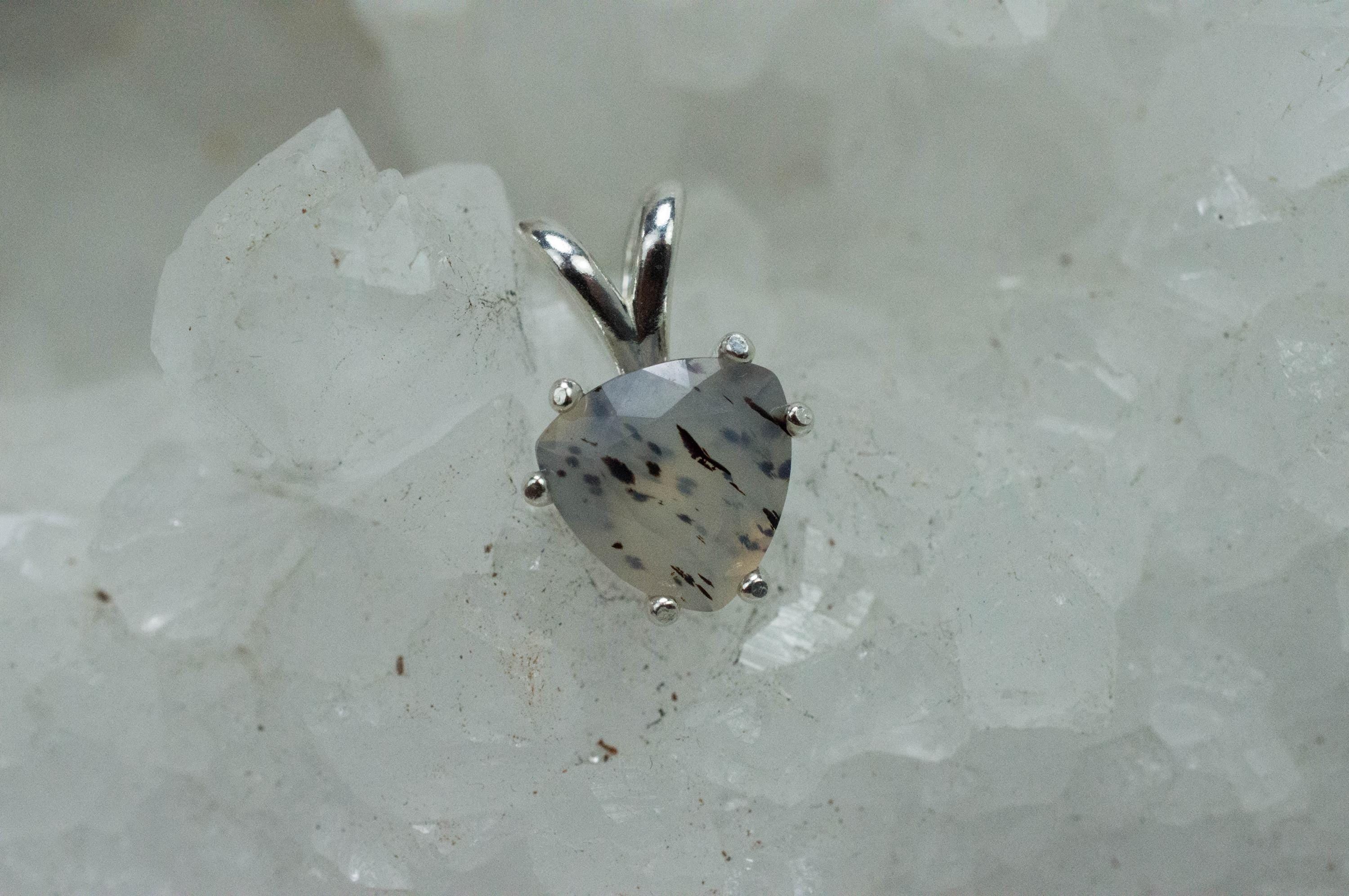 Montana Moss Agate Pendant, Natural Untreated USA Agate; 1.595cts - Mark Oliver Gems