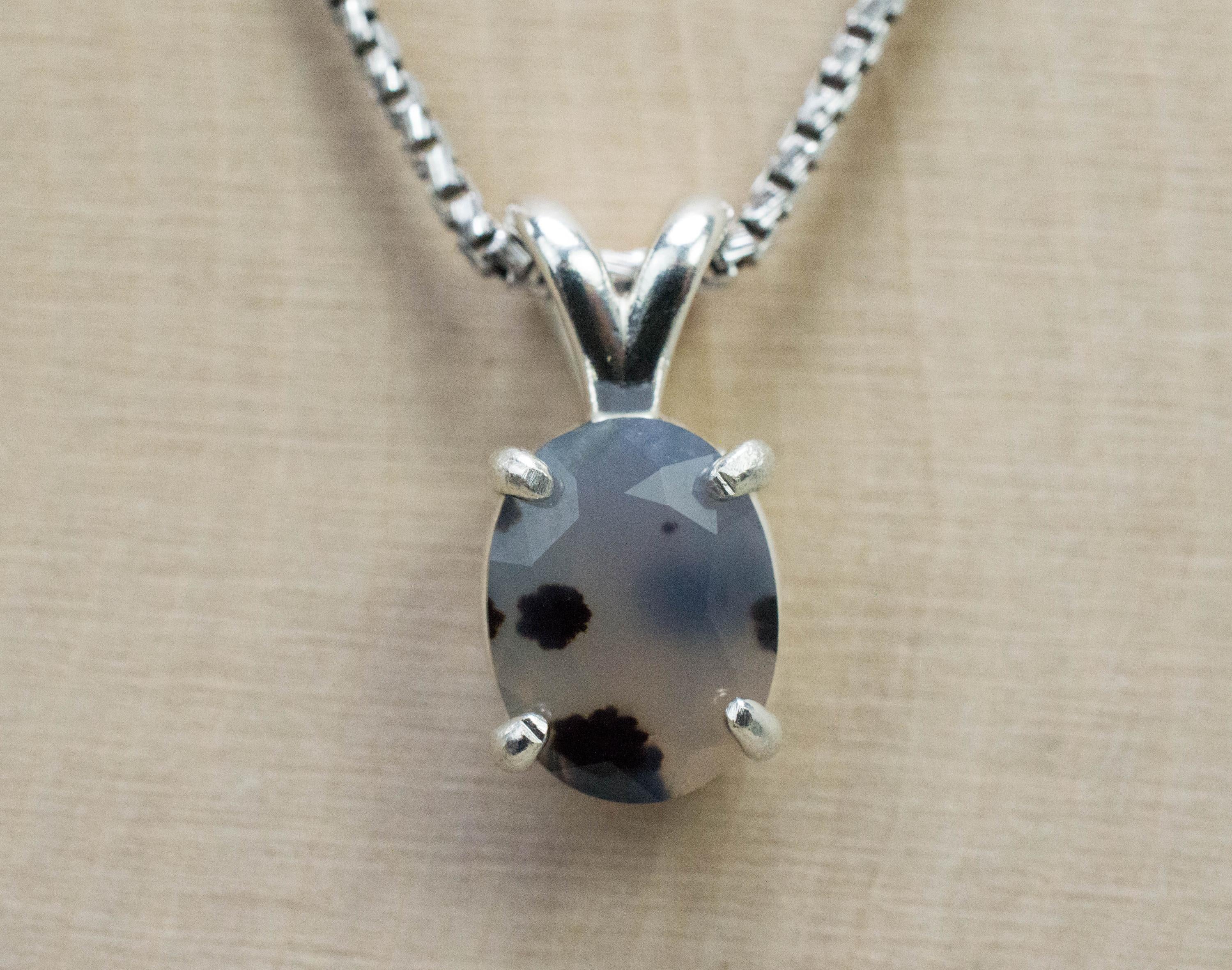 Montana Moss Agate Pendant, Natural Untreated USA Agate; 1.635cts - Mark Oliver Gems