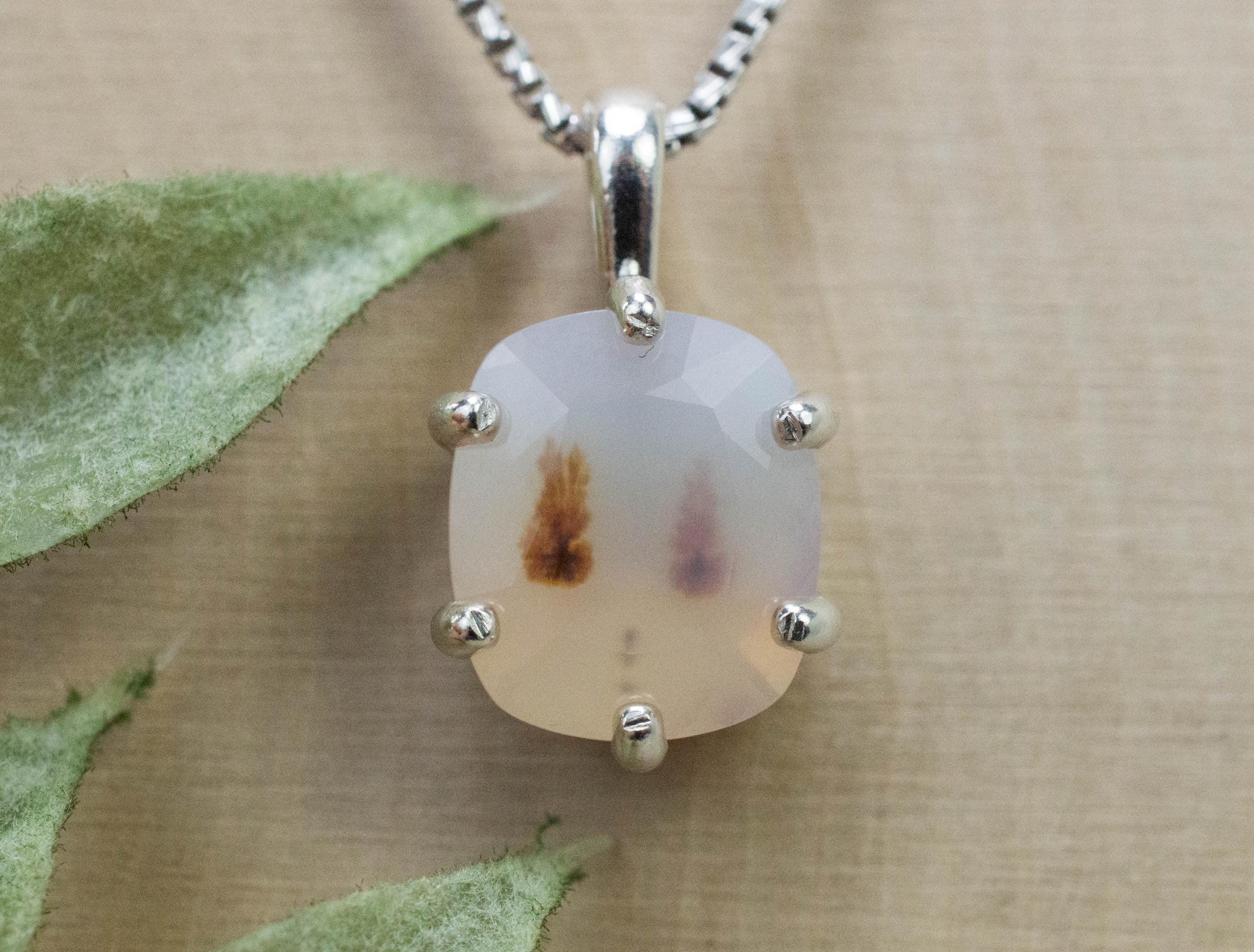 Montana Moss Agate Pendant, Natural Untreated USA Agate; 4.435cts - Mark Oliver Gems