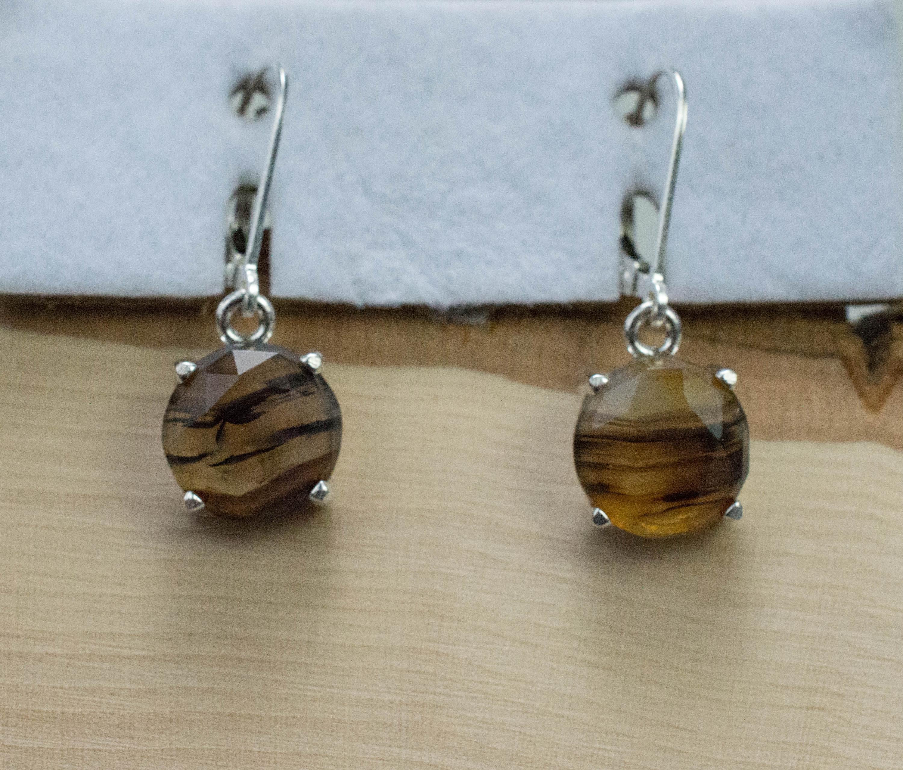 Montana Moss Agate Earrings, Natural Untreated USA Agate; 6.230cts - Mark Oliver Gems