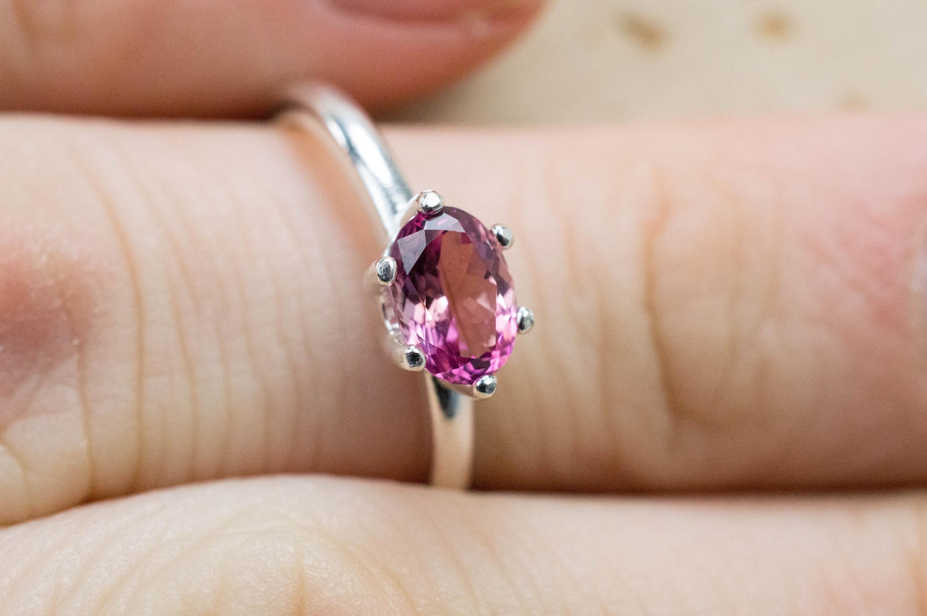 Pink Tourmaline Ring, Natural Untreated San Diego Tourmaline; 0.875cts - Mark Oliver Gems