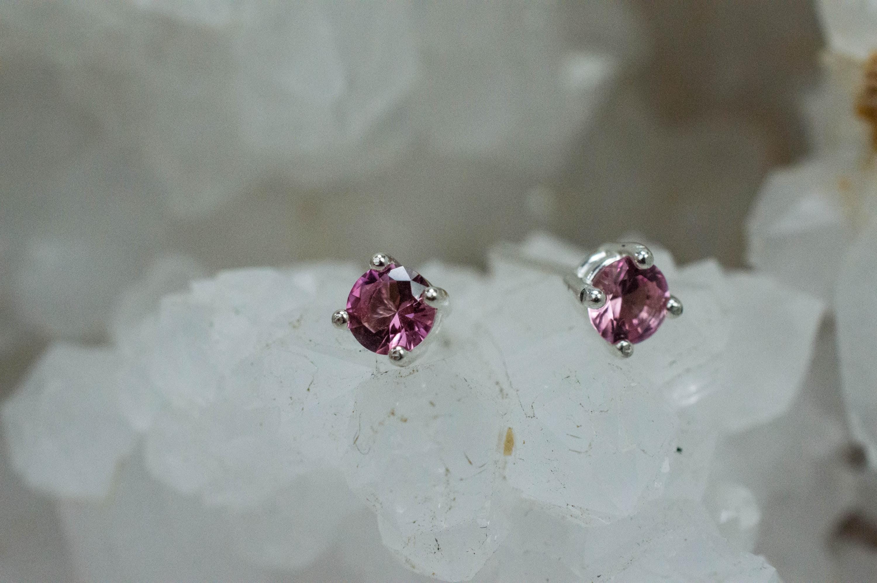 Pink Tourmaline Earrings; Natural Untreated San Diego Tourmaline; 0.495cts - Mark Oliver Gems