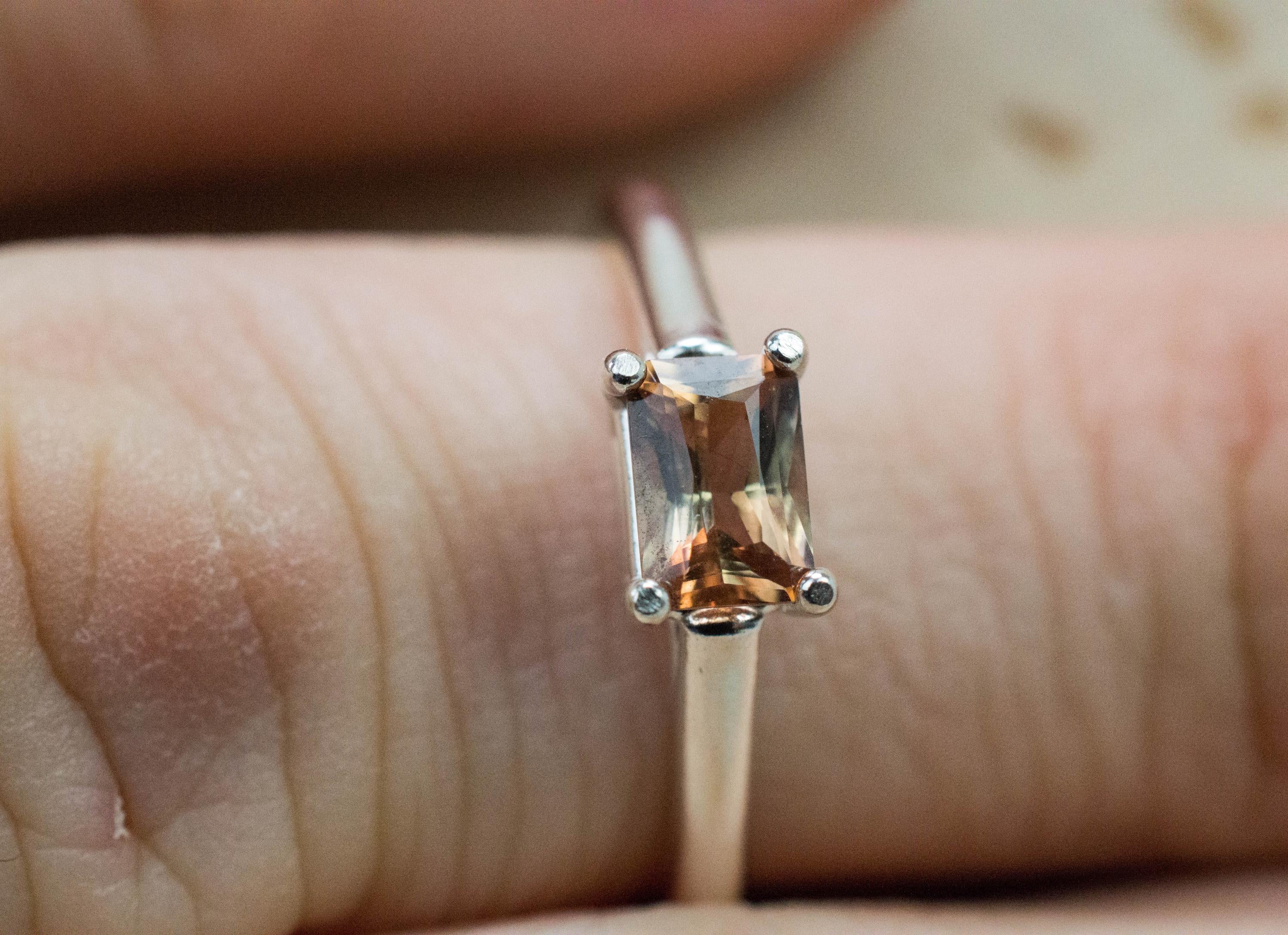 Andalusite Ring; Natural Untreated Brazil Andalusite; 0.575cts - Mark Oliver Gems