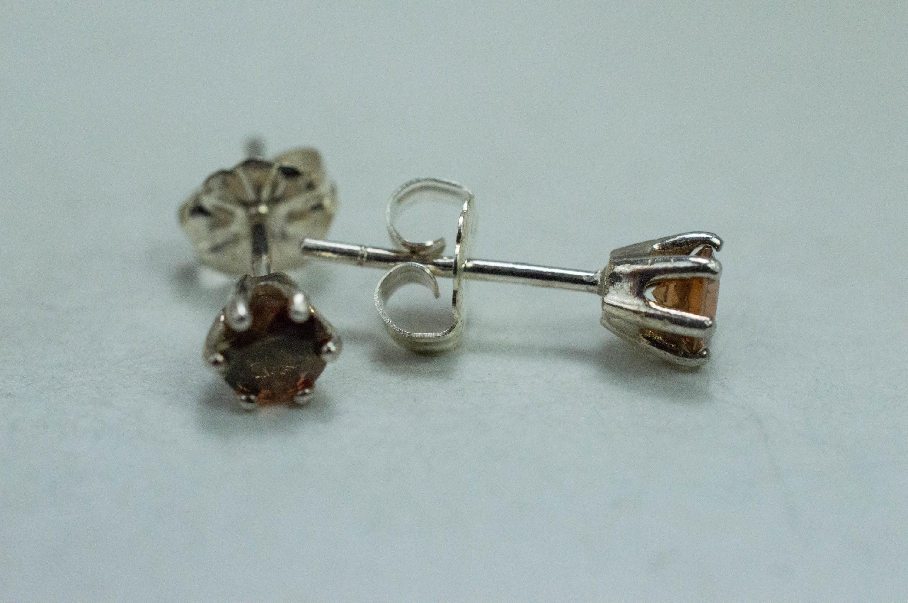 Andalusite Earrings; Natural Untreated Brazilian Andalusite; 0.445cts - Mark Oliver Gems