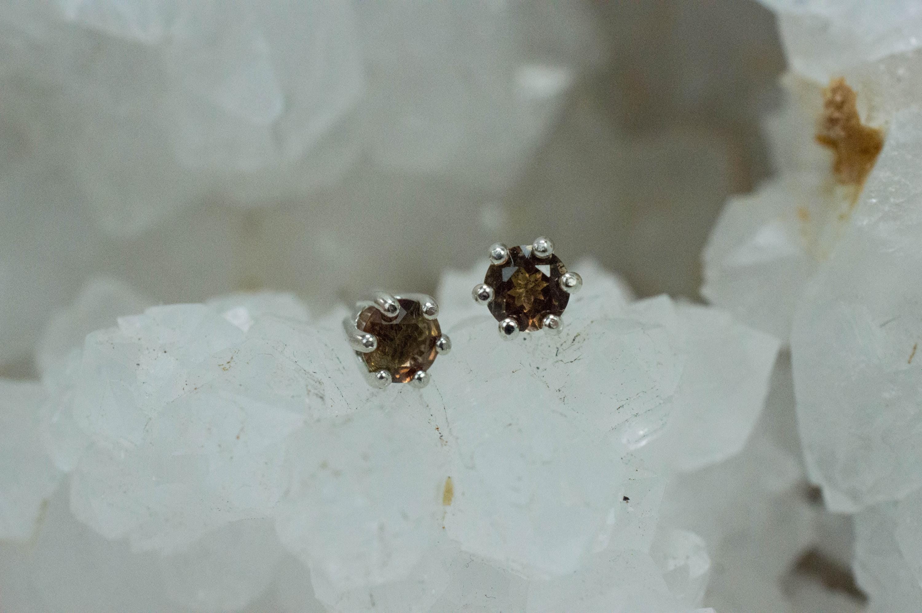 Andalusite Earrings; Natural Untreated Brazilian Andalusite; 0.450cts - Mark Oliver Gems