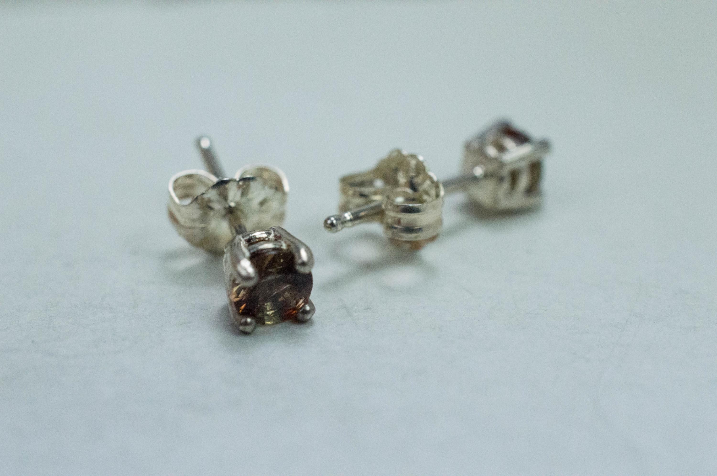 Andalusite Earrings; Natural Untreated Brazilian Andalusite; 0.455cts - Mark Oliver Gems