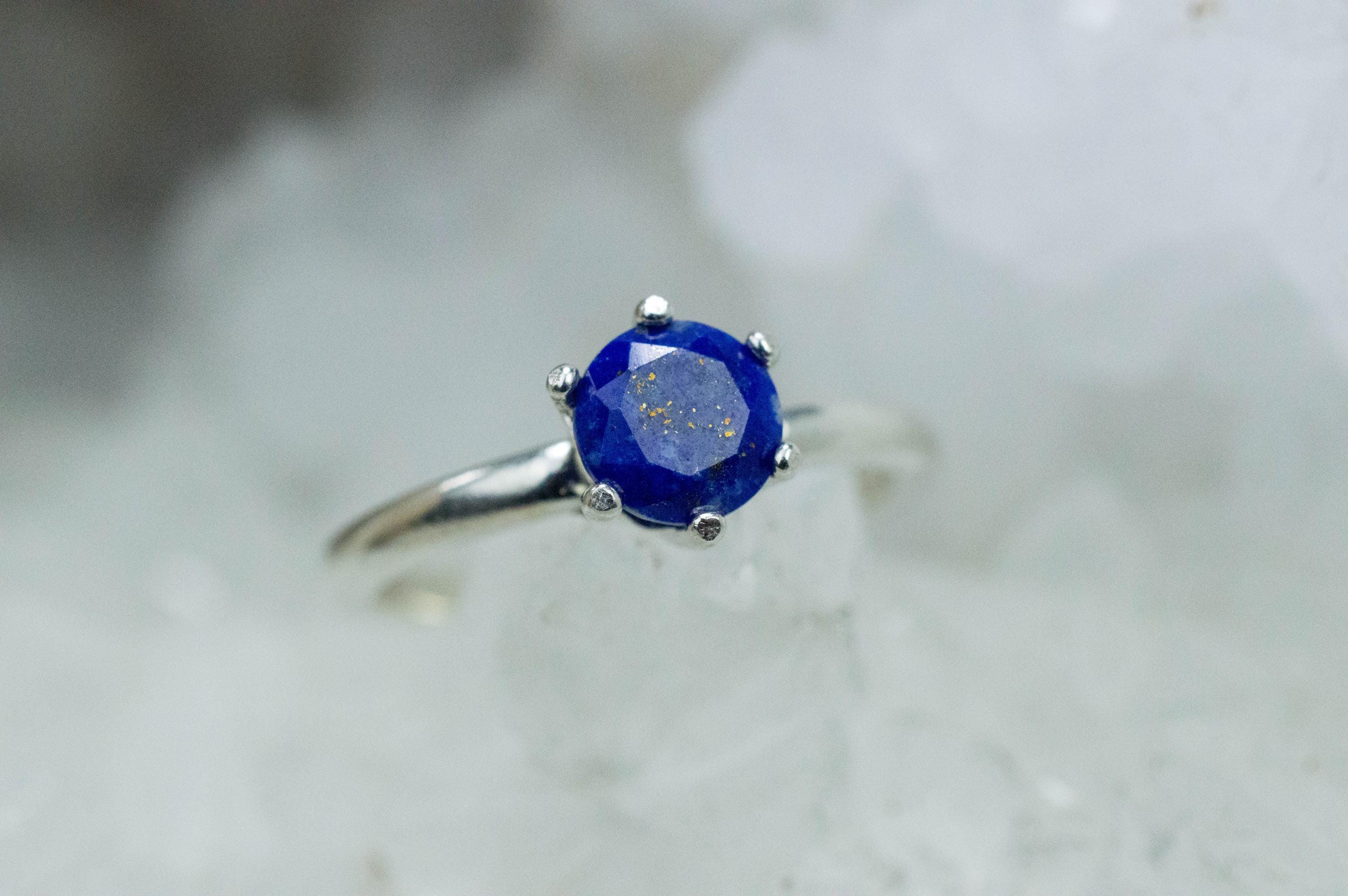 Lapis Lazuli Ring; Genuine Untreated Afghani Lapis; 0.790cts - Mark Oliver Gems