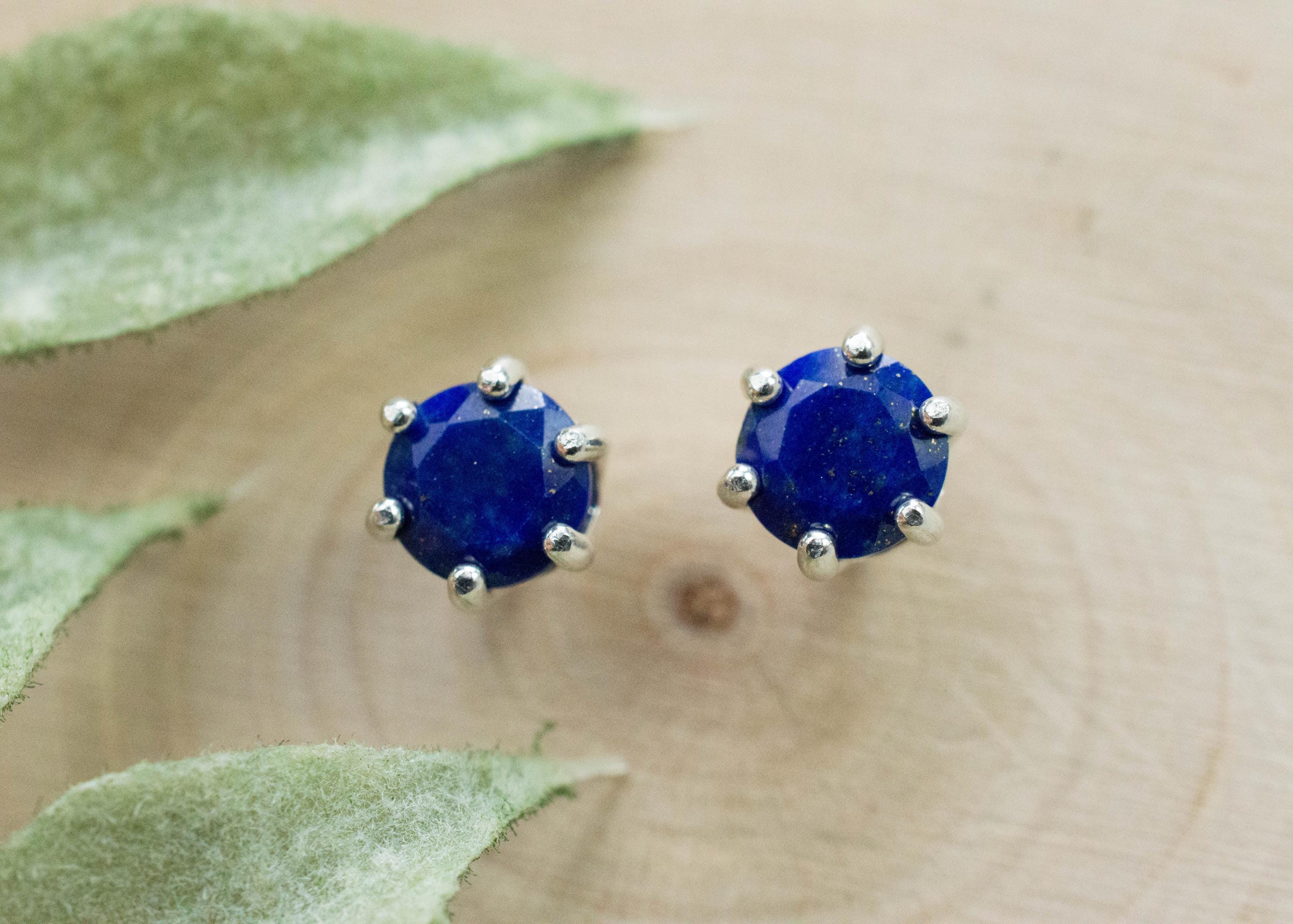 Lapis Lazuli Earrings; Natural Untreated Afghanistan Lapis; 1.460cts - Mark Oliver Gems