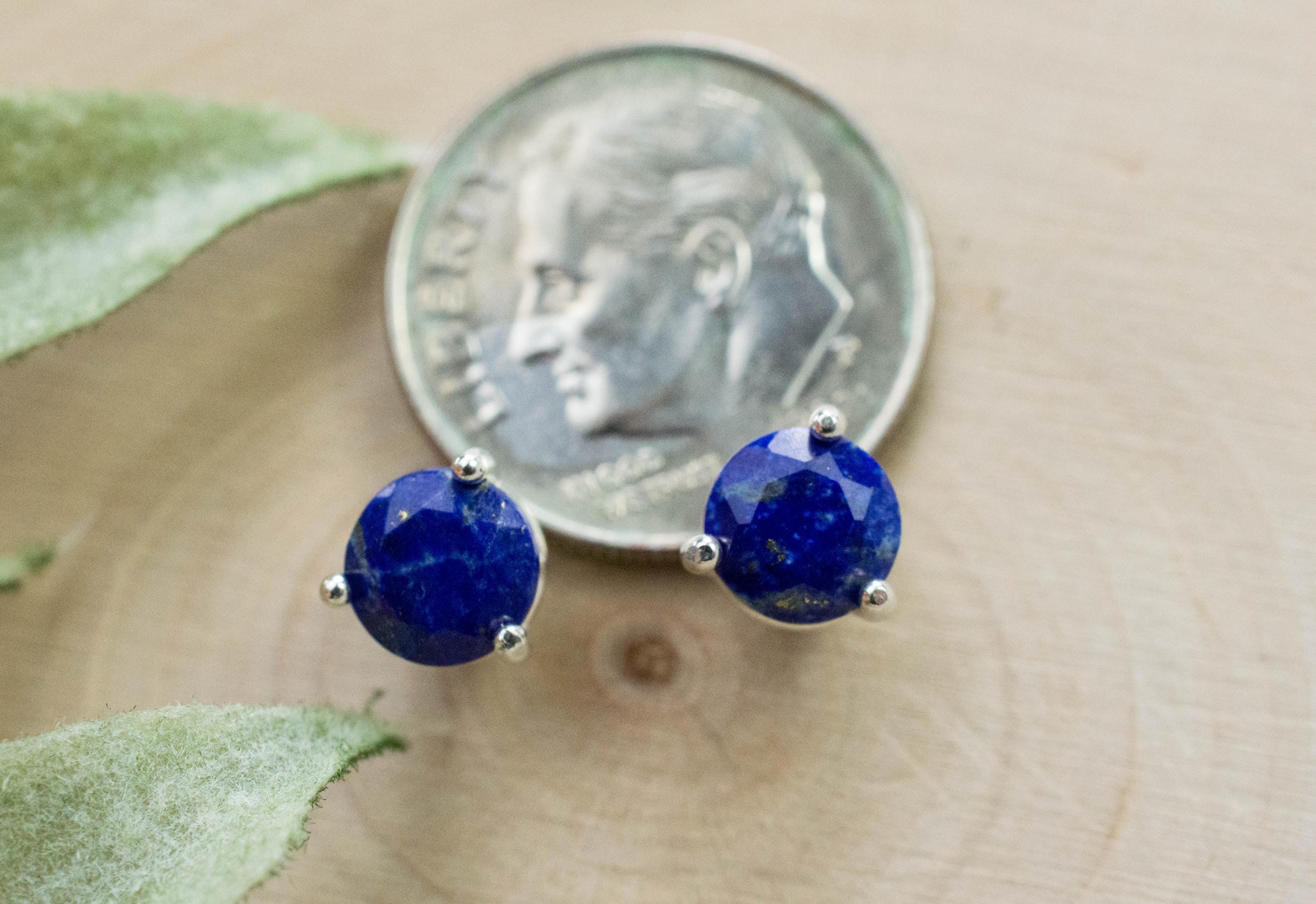 Lapis Lazuli Earrings; Natural Untreated Afghanistan Lapis; 1.720cts - Mark Oliver Gems