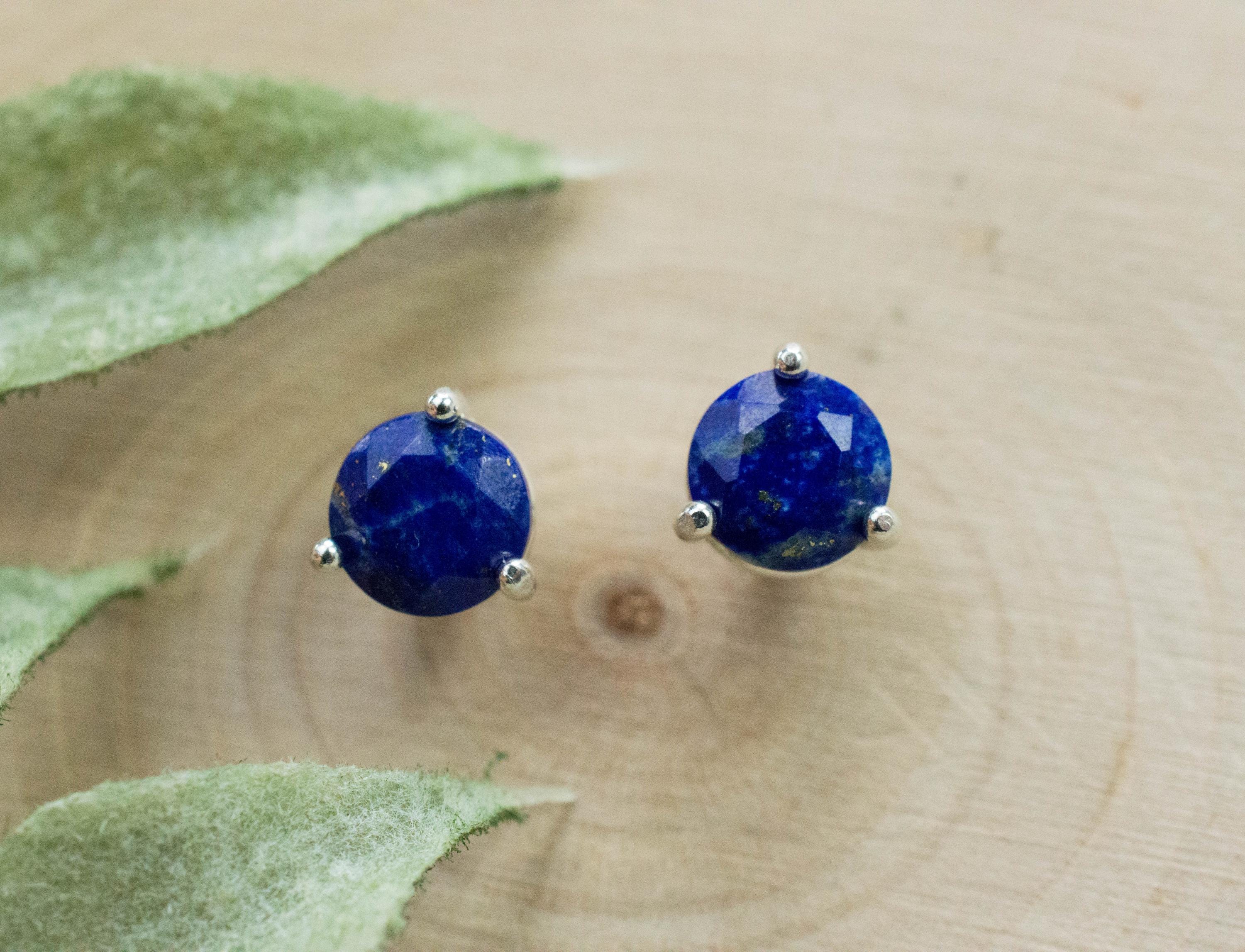 Lapis Lazuli Earrings; Natural Untreated Afghanistan Lapis; 1.720cts - Mark Oliver Gems