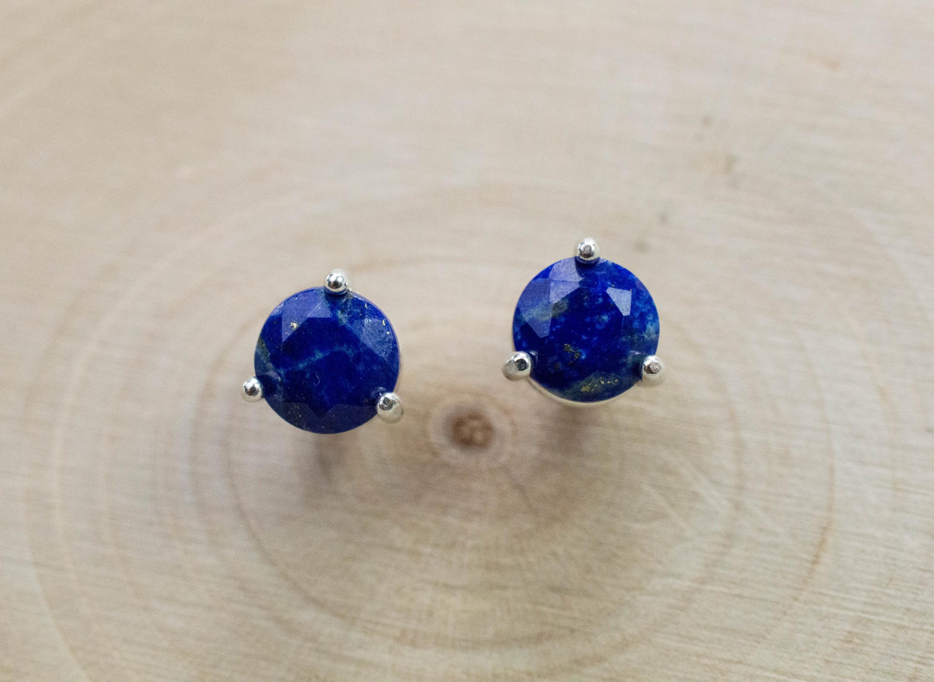 Lapis Lazuli Earrings; Natural Untreated Afghanistan Lapis; 1.720cts - Mark Oliver Gems