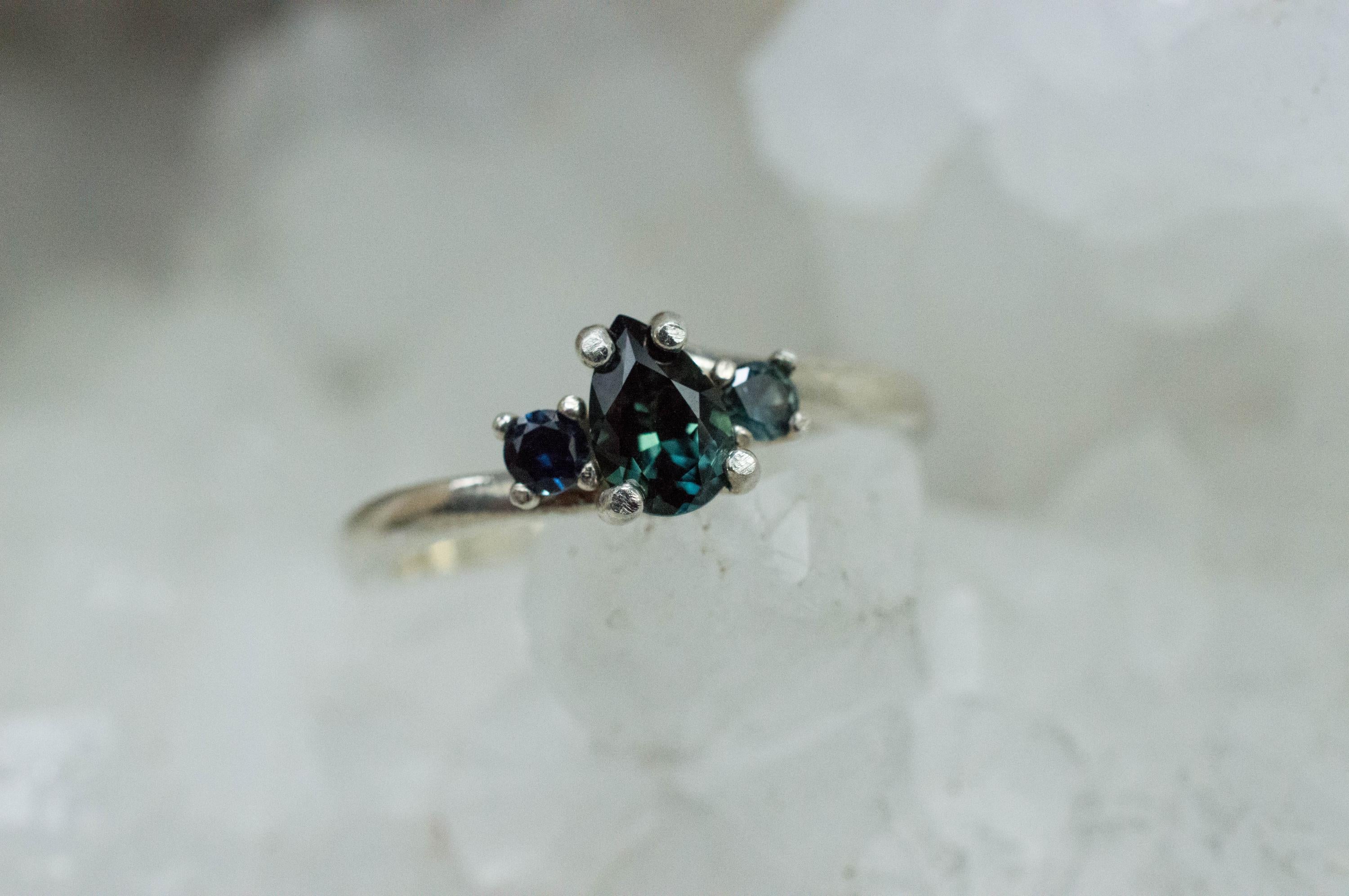 Sapphire Ring, Natural Untreated Madagascar Blue Sapphire; 0.580cts - Mark Oliver Gems