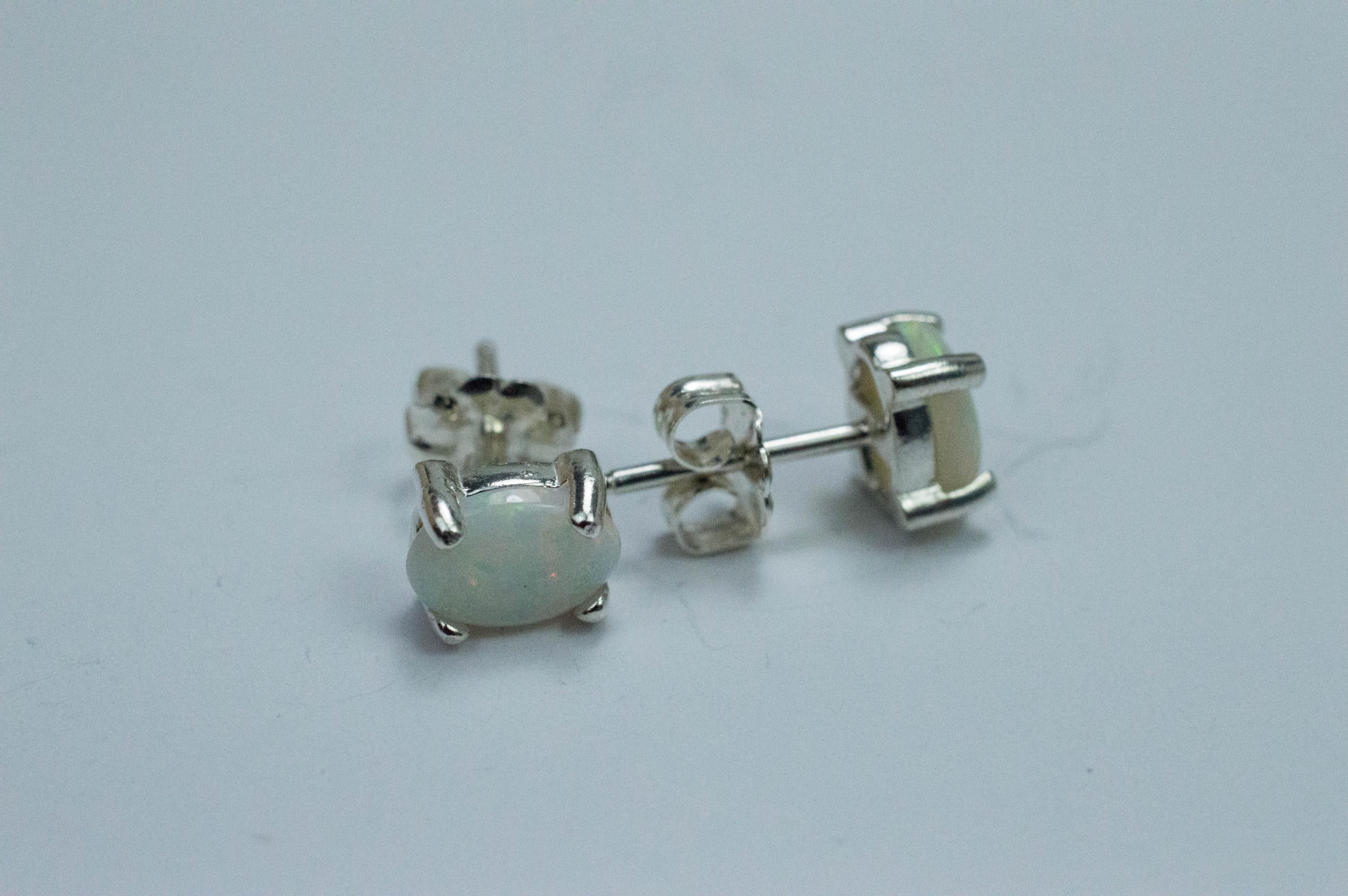 Opal Earrings, Natural Untreated Australia Opal; 0.995cts - Mark Oliver Gems