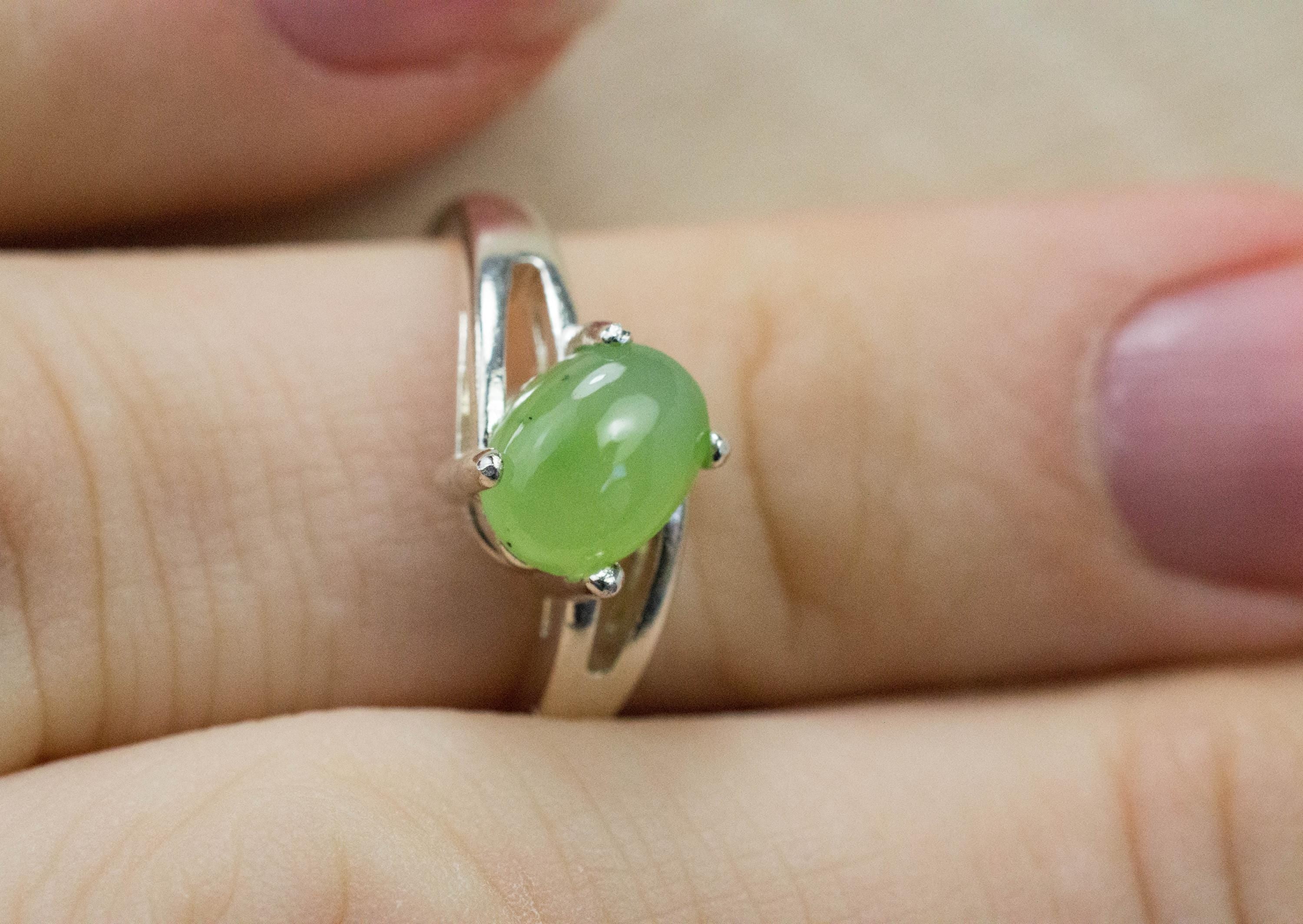 Jade Ring; Natural Untreated Taiwan Nephrite Jade; 1.500cts - Mark Oliver Gems
