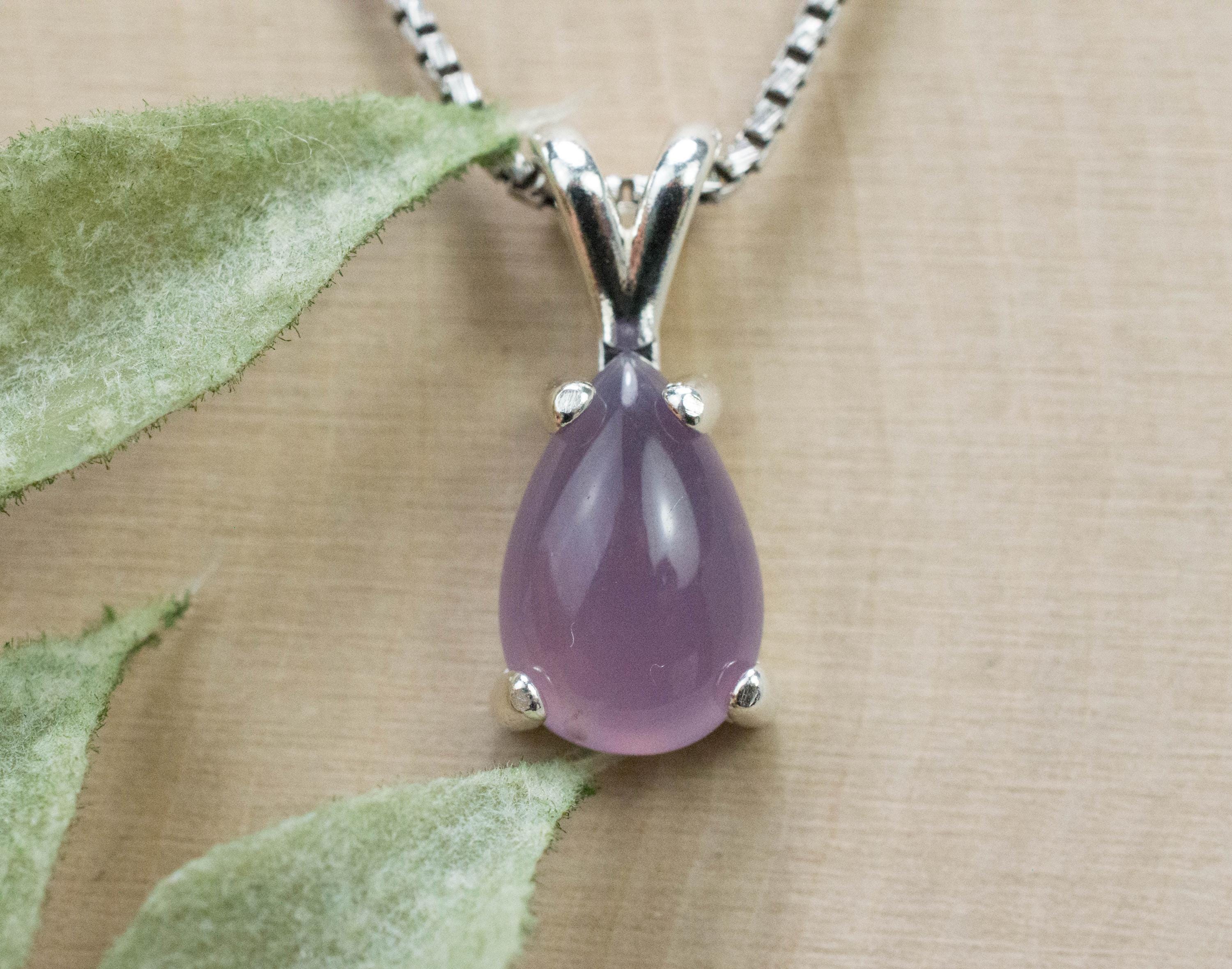 Purple Chalcedony Pendant; Natural Untreated Nevada Purple Sage Chalcedony; 2.460cts - Mark Oliver Gems