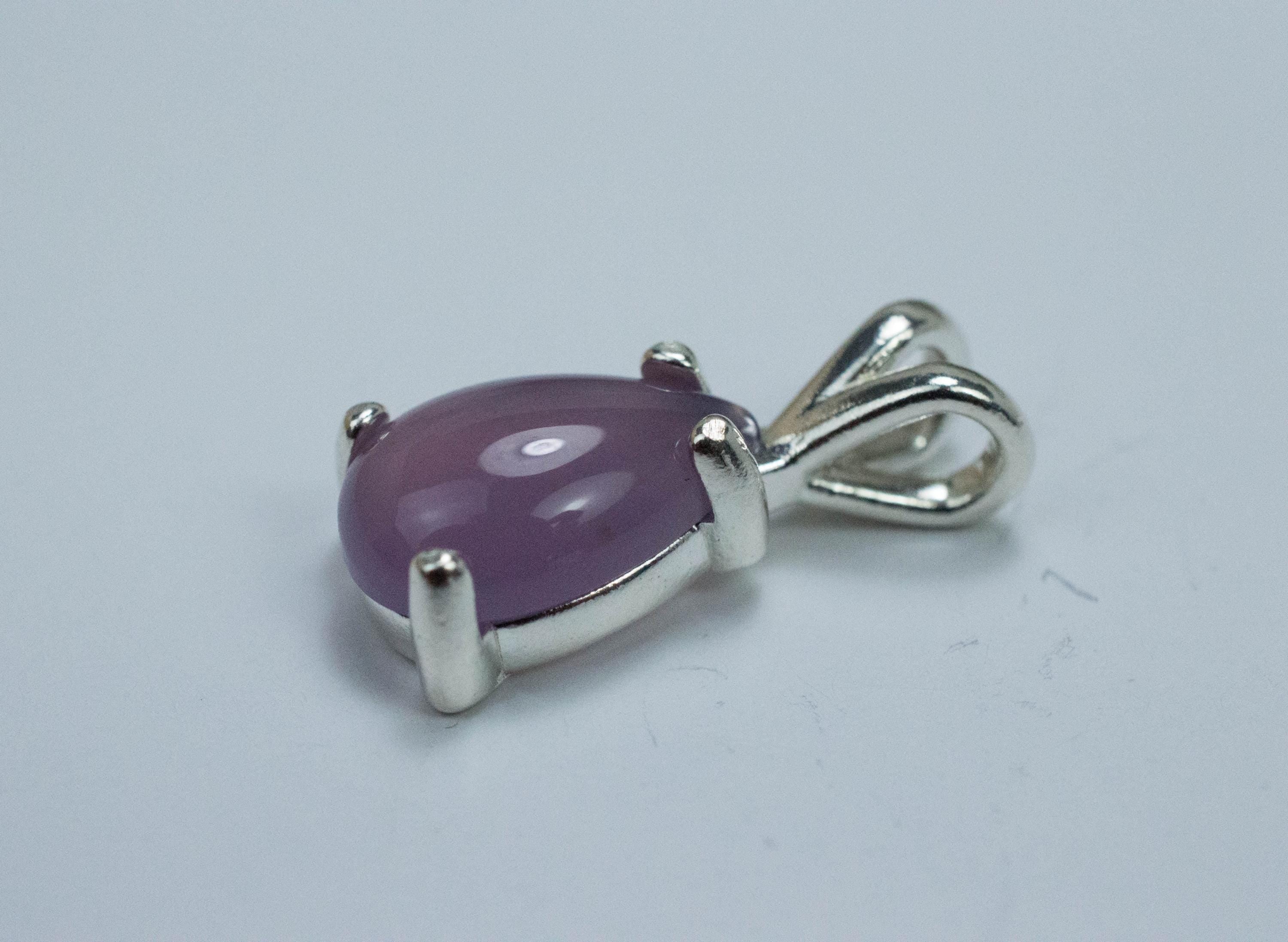 Purple Chalcedony Pendant; Natural Untreated Nevada Purple Sage Chalcedony; 2.460cts - Mark Oliver Gems