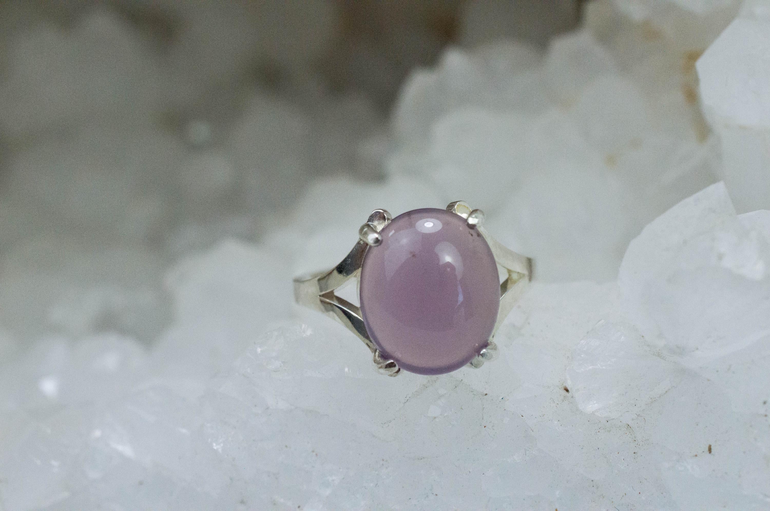 Purple Chalcedony Ring; Natural Untreated Nevada Purple Sage Chalcedony; 3.370cts - Mark Oliver Gems