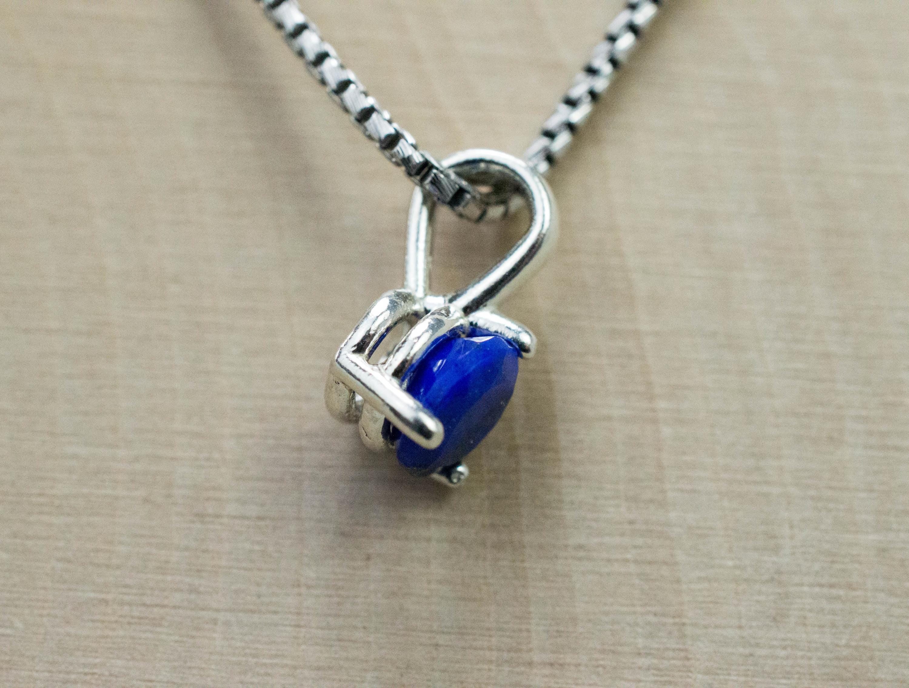 Lapis Lazuli Pendant; Natural Untreated Afghanistan Lapis; 0.910cts - Mark Oliver Gems