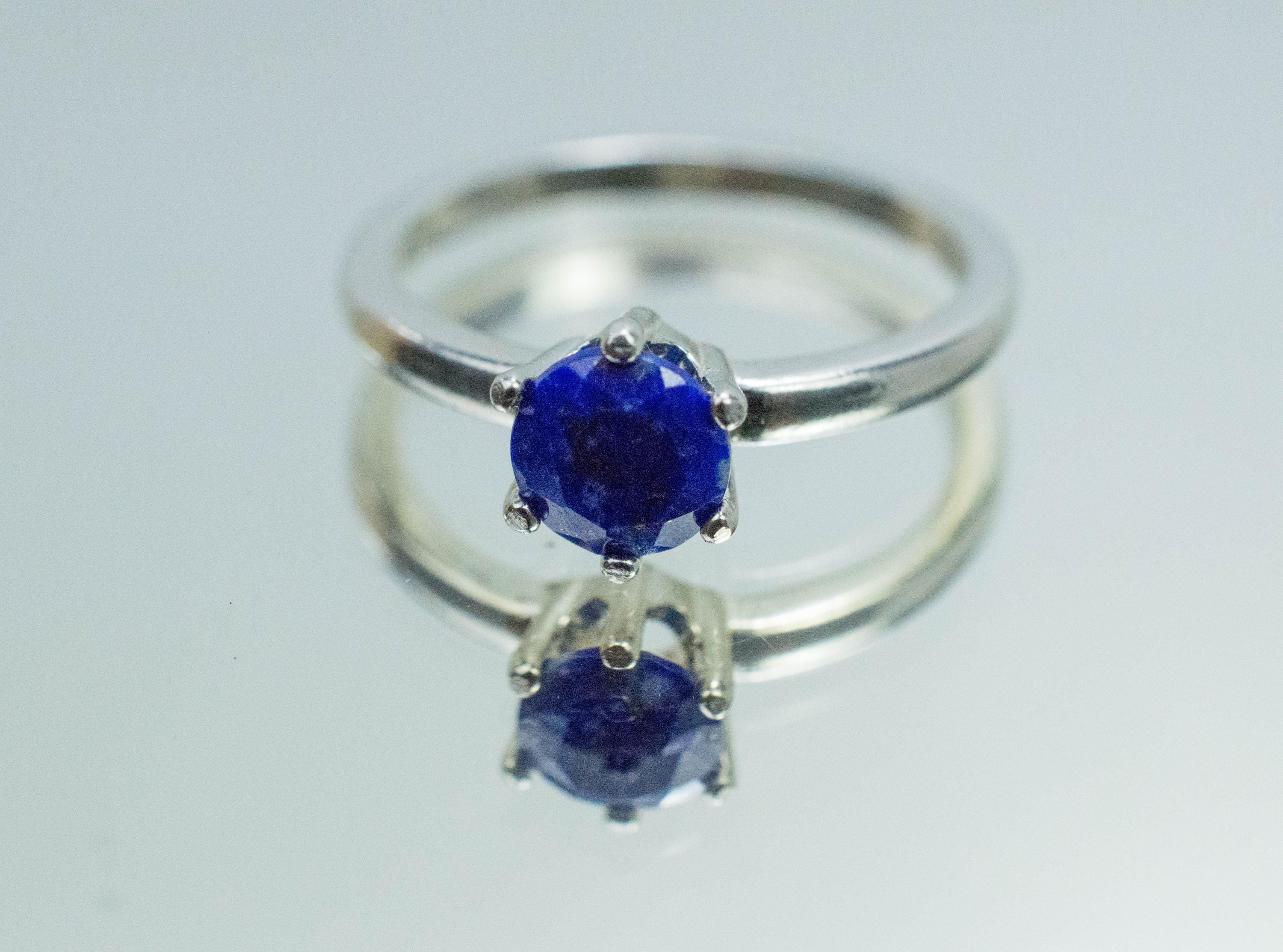 Lapis Lazuli Ring; Genuine Untreated Afghani Lapis; 0.790cts - Mark Oliver Gems
