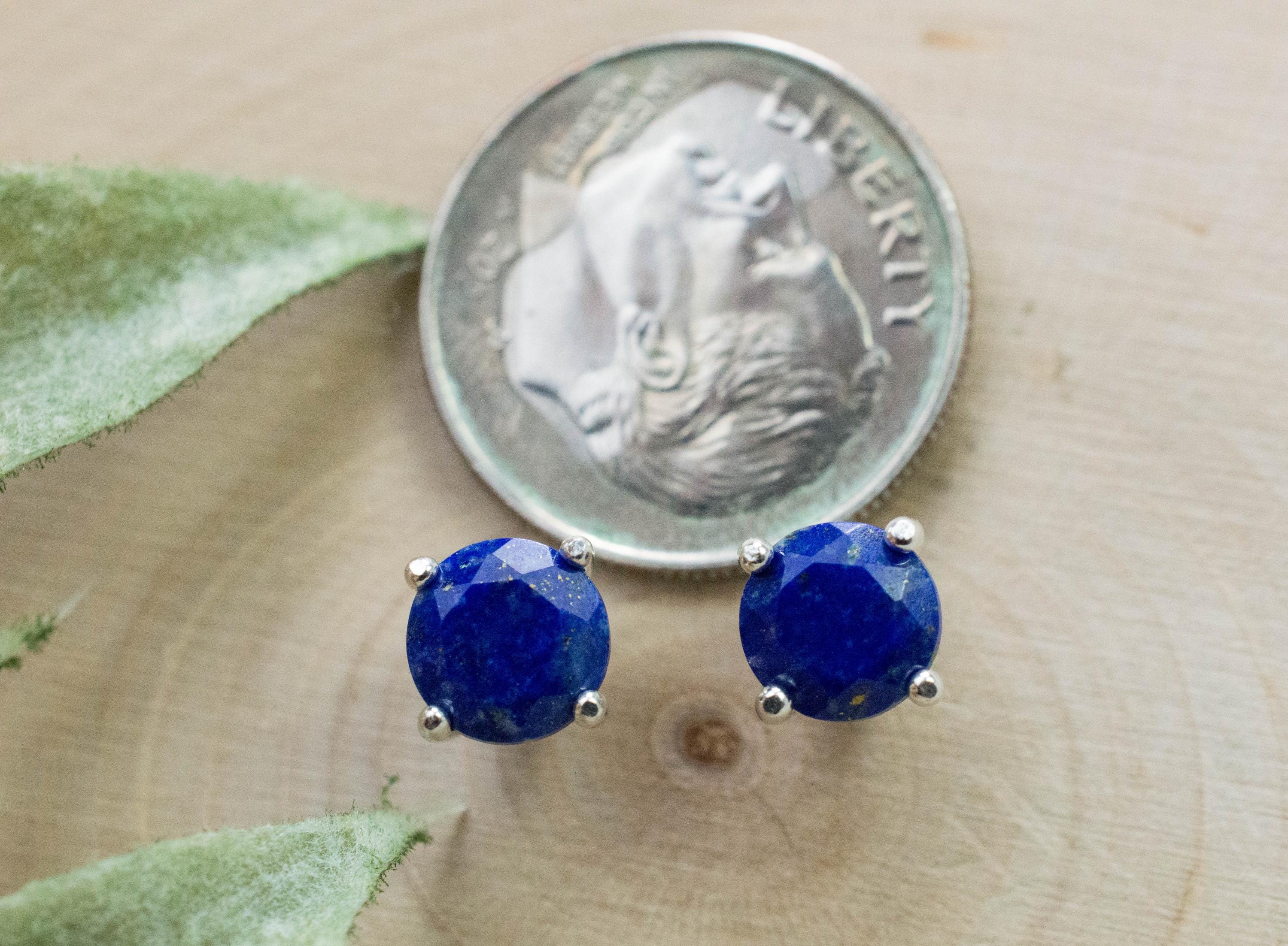 Lapis Lazuli Earrings; Natural Untreated Afghanistan Lapis; 1.710cts - Mark Oliver Gems