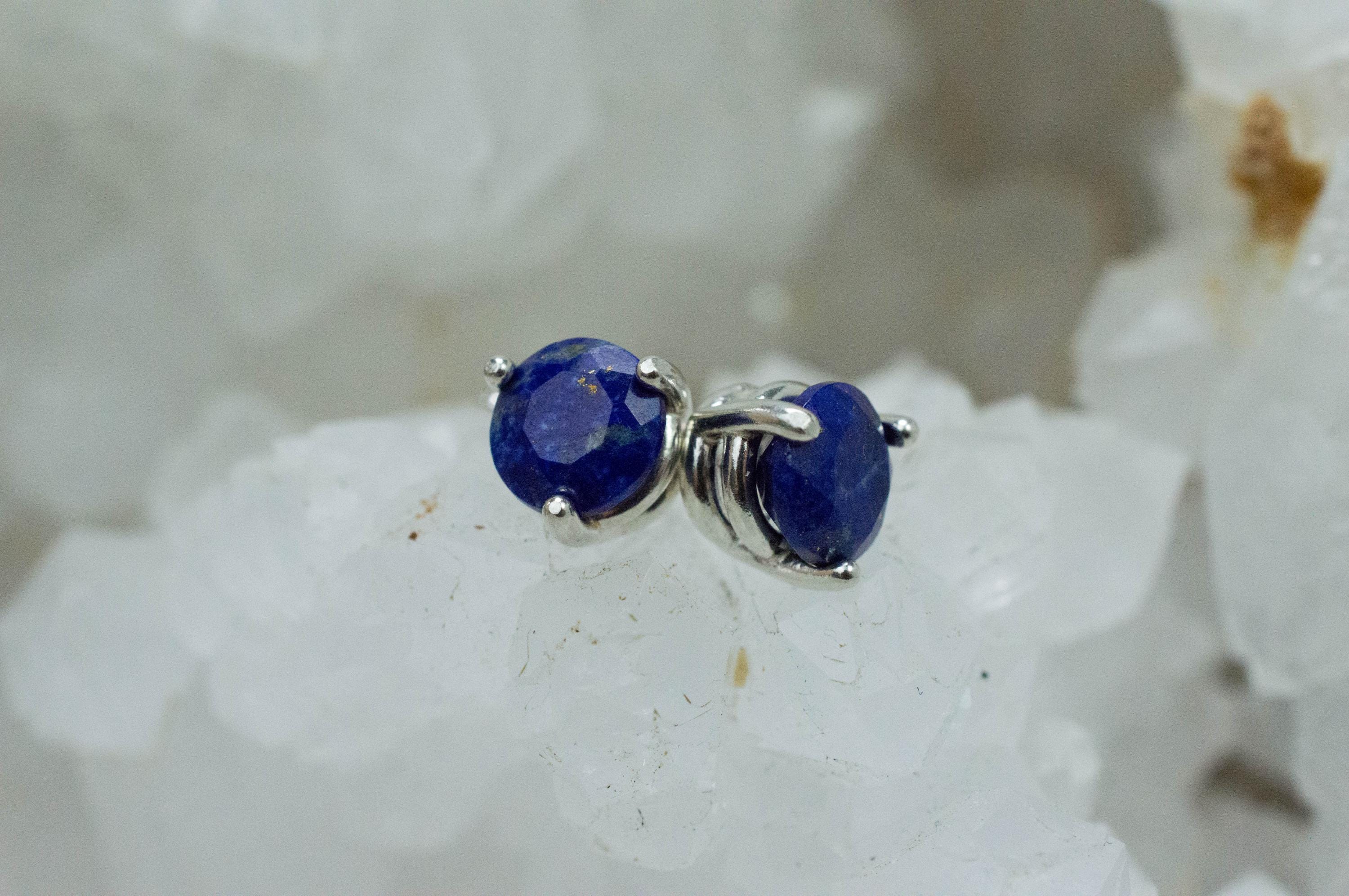 Lapis Lazuli Earrings; Natural Untreated Afghanistan Lapis; 1.720cts - Mark Oliver Gems