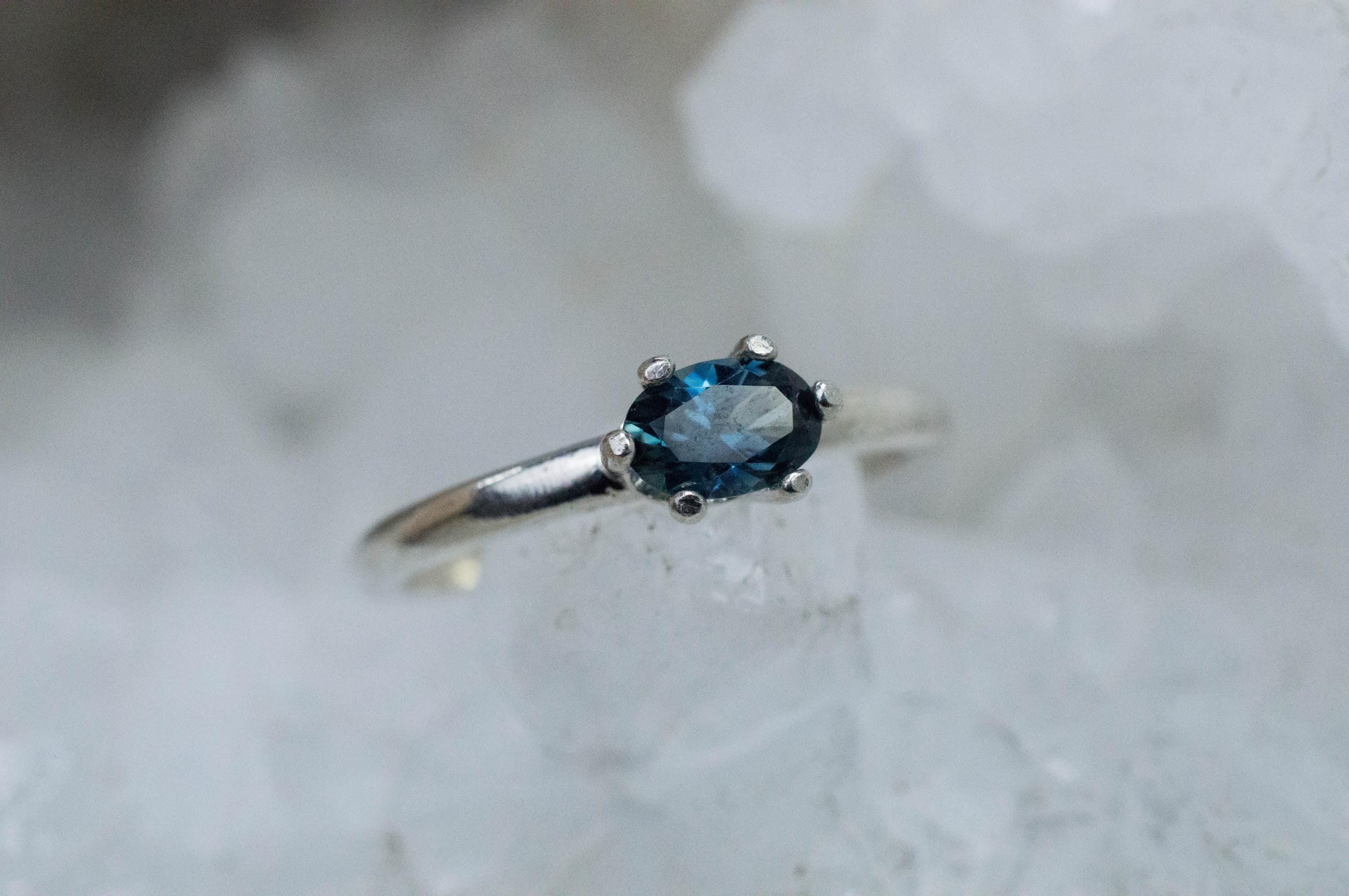 Sapphire Ring, Natural Untreated Madagascar Teal Sapphire; 0.490cts - Mark Oliver Gems