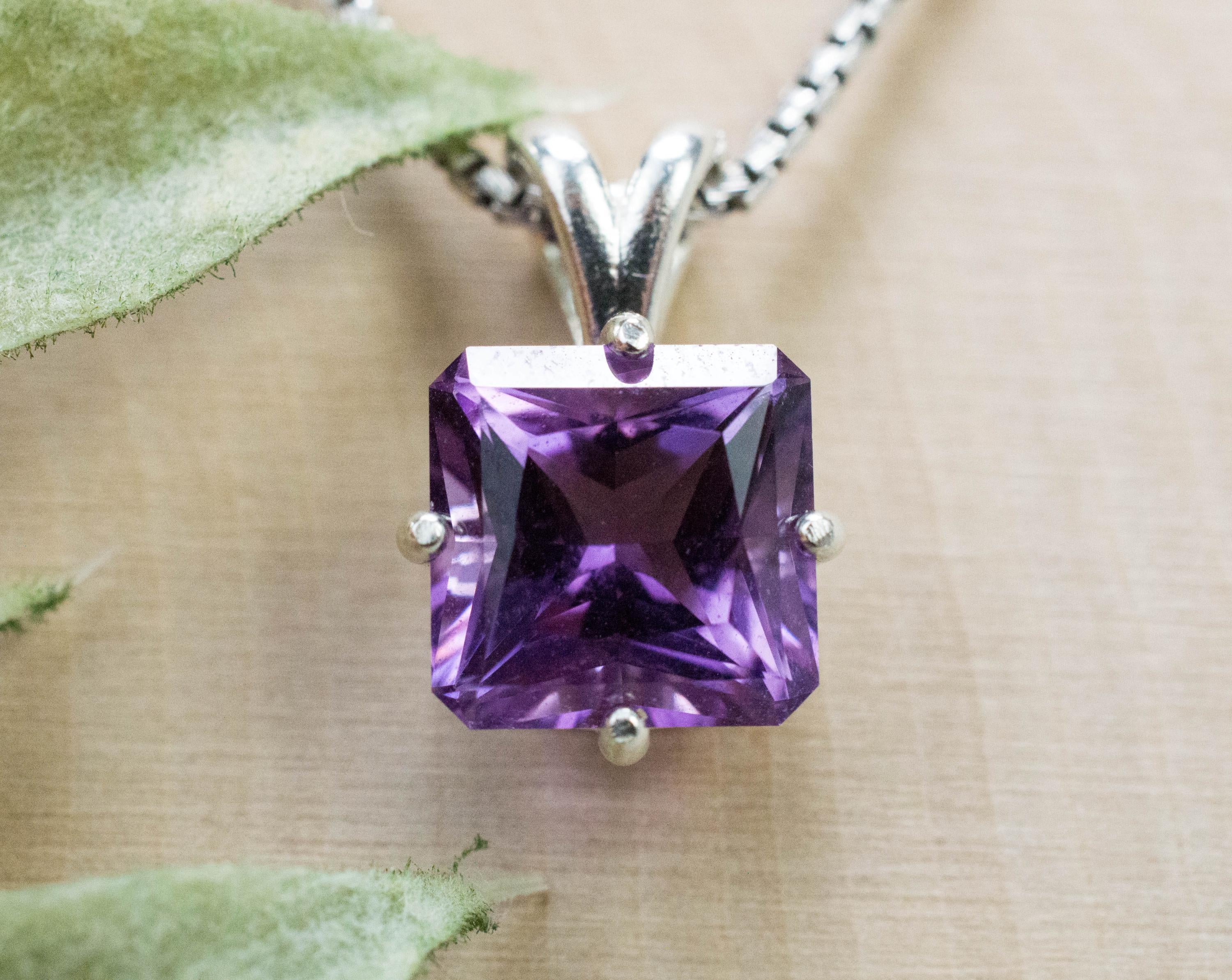 Amethyst Pendant, Natural Untreated Rwanda Amethyst; 3.275cts - Mark Oliver Gems