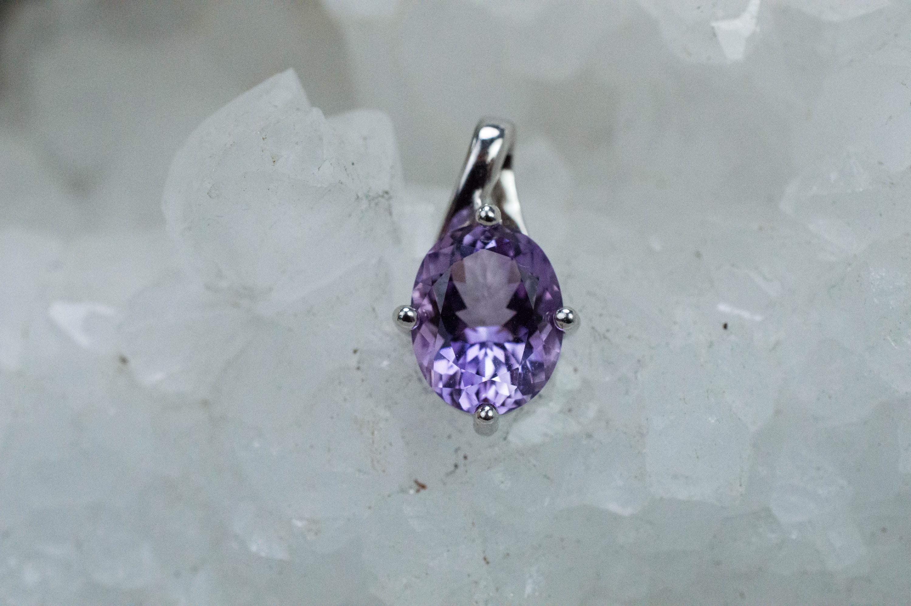 Amethyst Pendant, Natural Untreated Brazil Amethyst; 2.650cts - Mark Oliver Gems