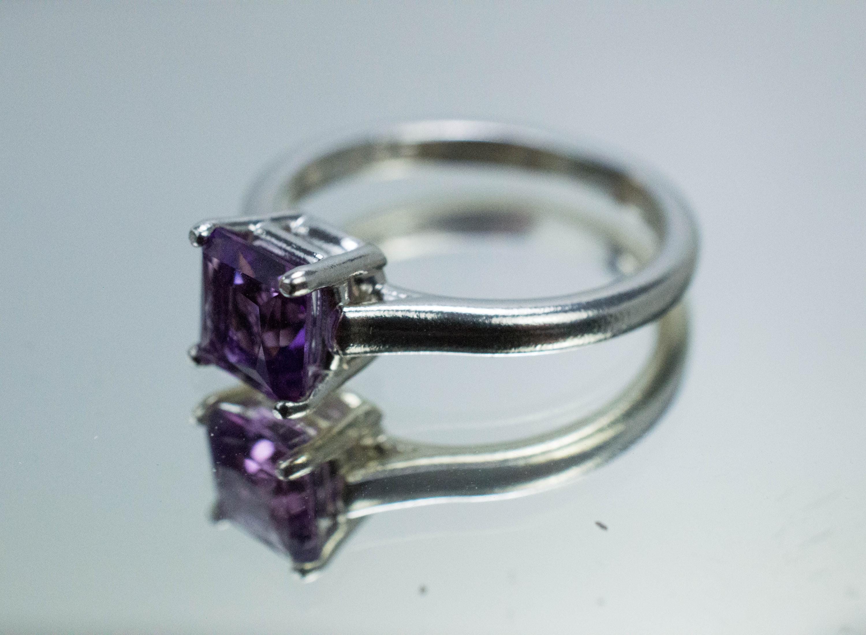 Amethyst Ring; Natural Untreated Brazil Amethyst; 1.155cts - Mark Oliver Gems