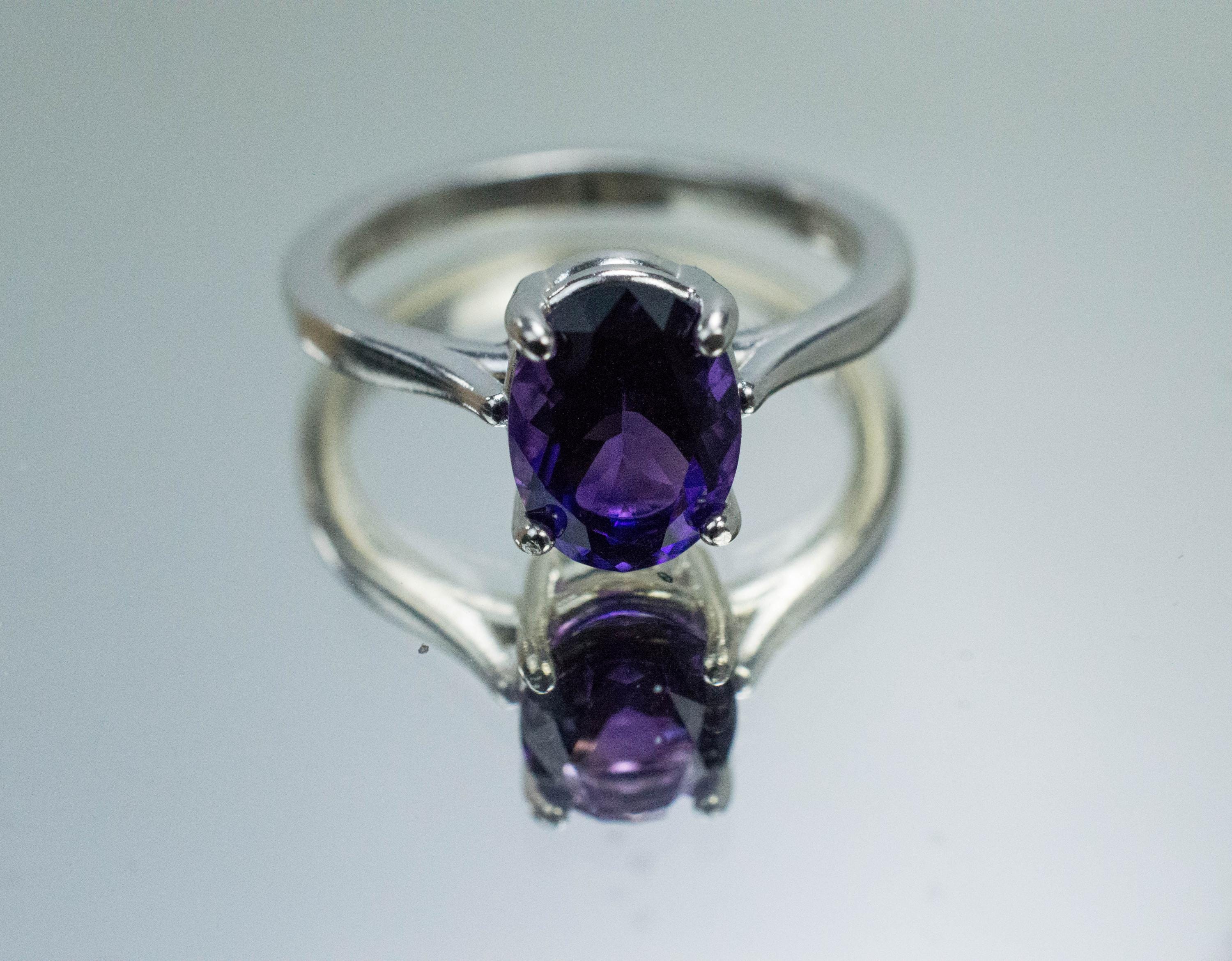 Amethyst Ring; Natural Untreated Uruguay Amethyst; 1.615cts - Mark Oliver Gems