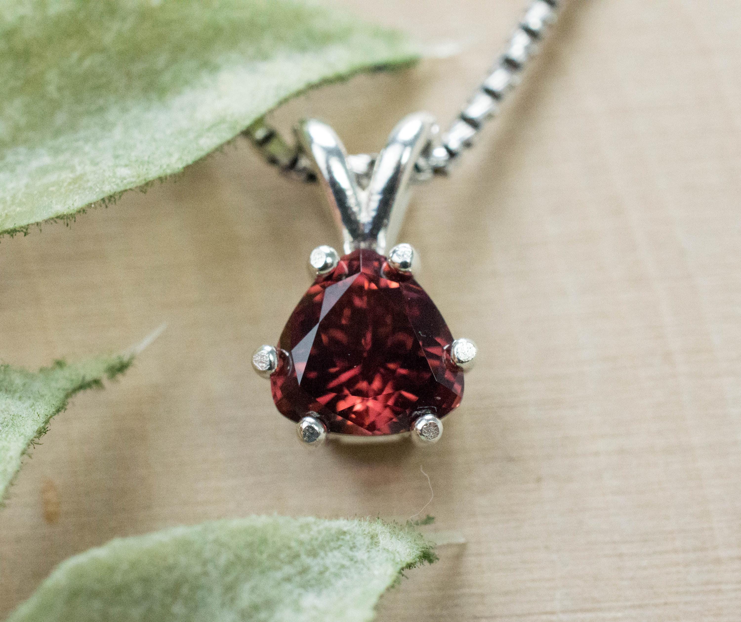 Malaya Garnet Pendant; Natural Untreated Tanzania Garnet; 1.460cts - Mark Oliver Gems