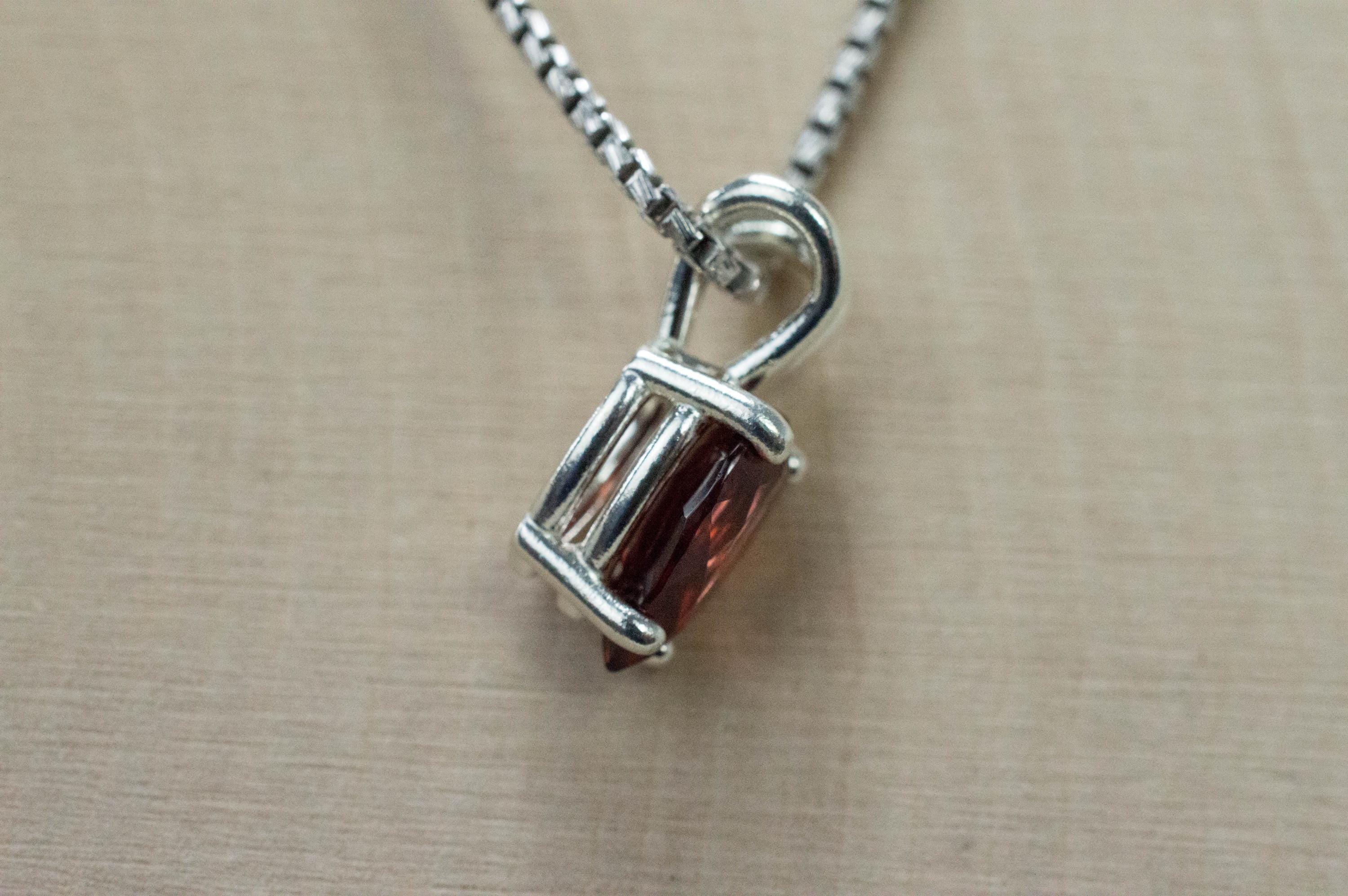 Malaya Garnet Pendant; Natural Untreated Tanzania Garnet; 1.615cts - Mark Oliver Gems