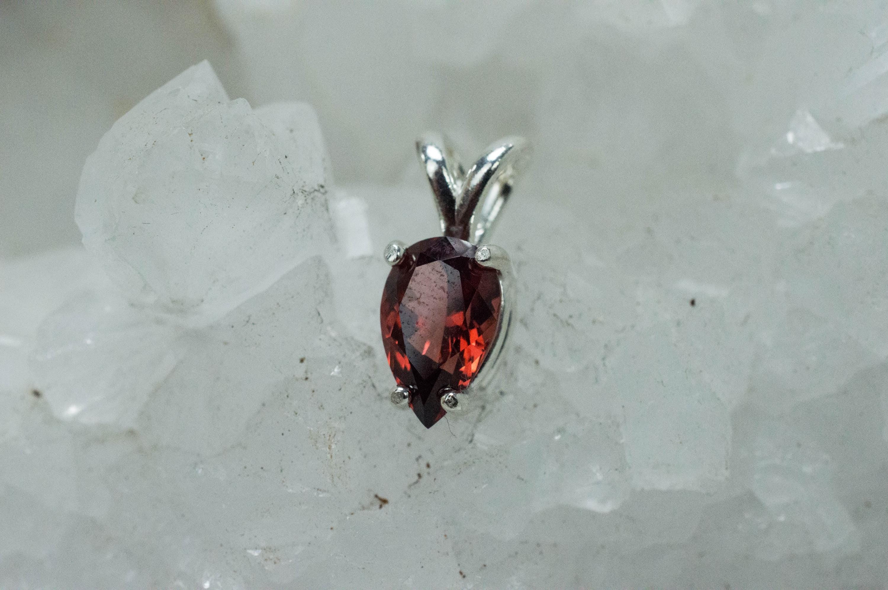 Malaya Garnet Pendant; Natural Untreated Tanzania Garnet; 1.615cts - Mark Oliver Gems